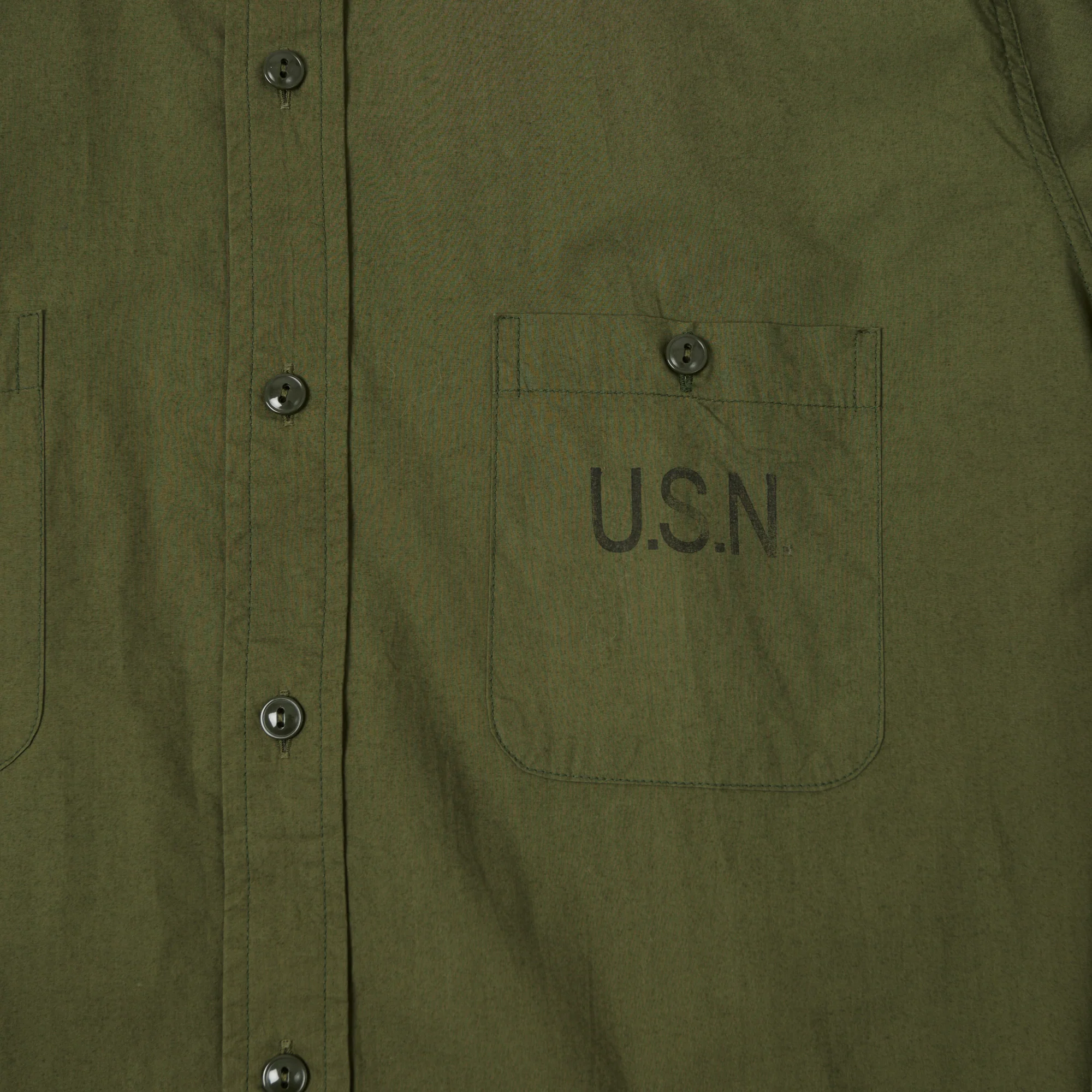 Buzz Rickson's U.S. Navy N-3 Utility Work Shirt - Olive - Image 5