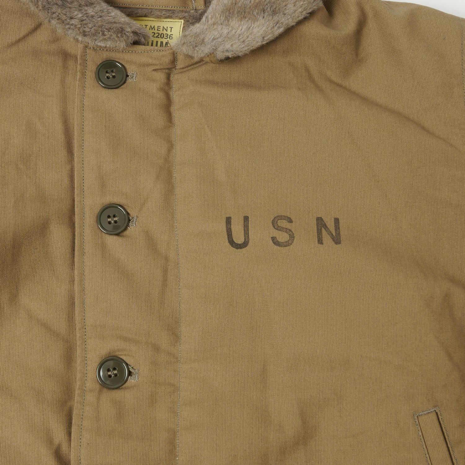 Buzz Rickson's U.S. Navy N-1 Deck Jacket - Khaki - Image 3