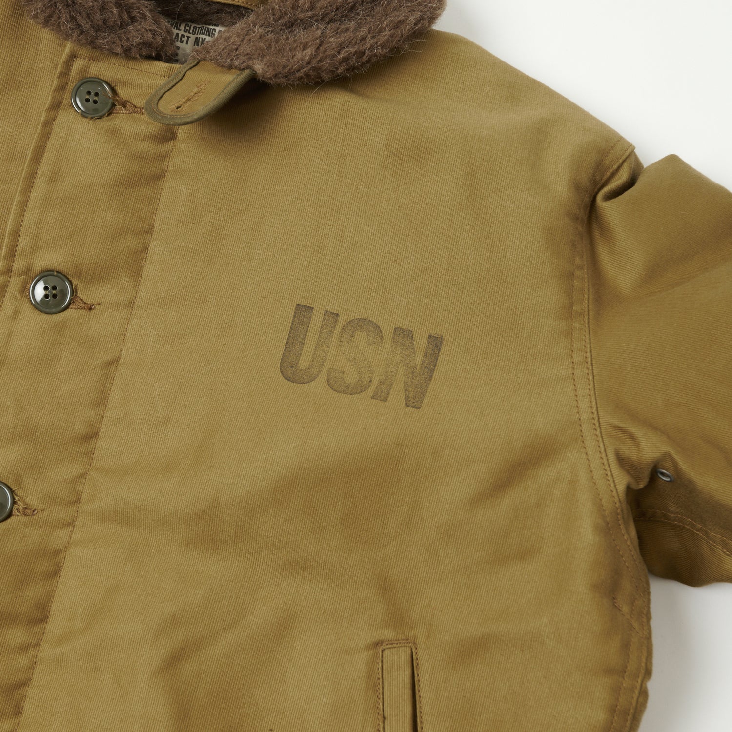 Buzz Rickson's U.S. Navy N-1 Deck Jacket - Khaki Demotex - Image 3