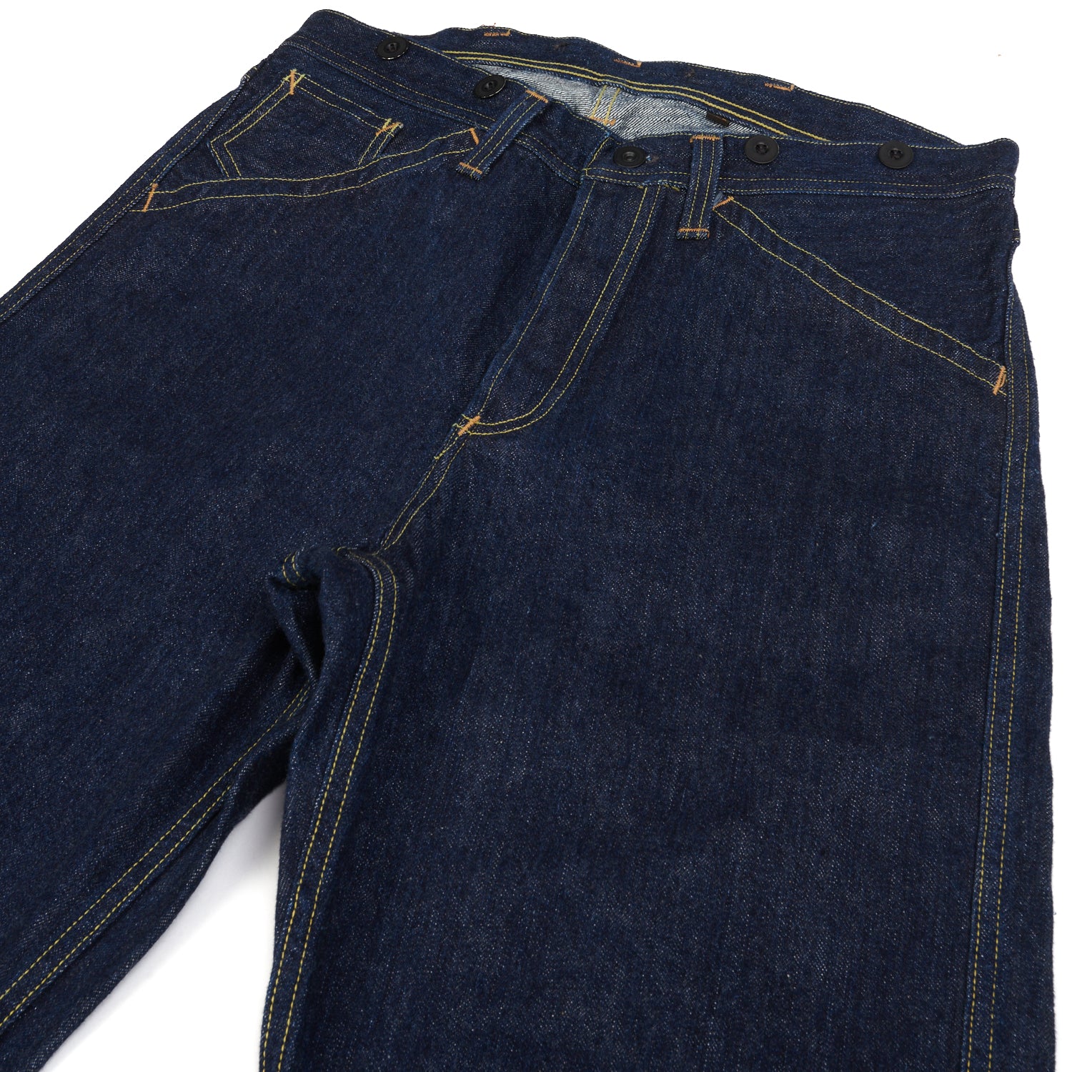 Freewheelers & Co Union Special Overalls 'Bake Head' 14oz Denim Overall - Rinsed - Image 3