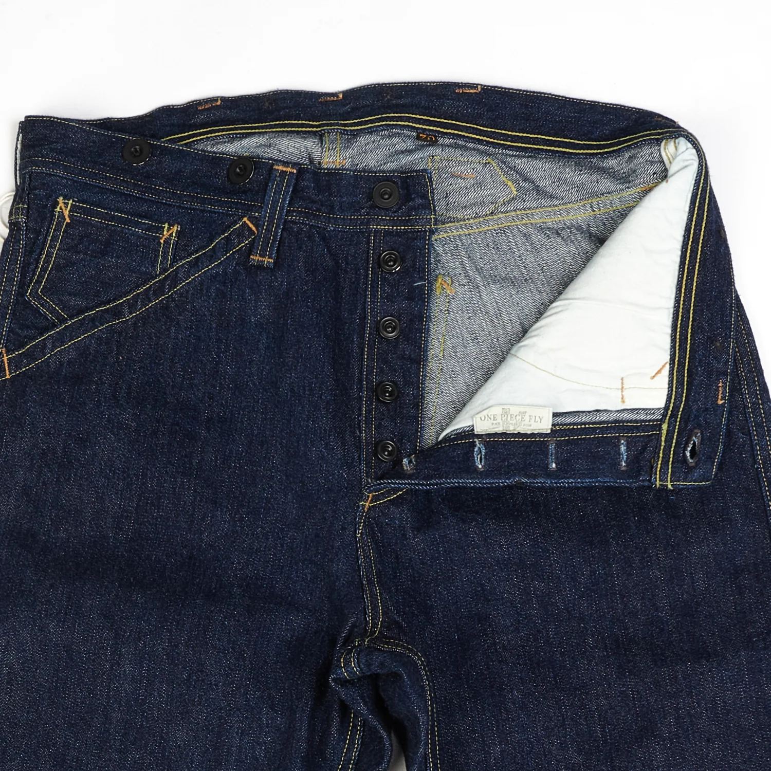 Freewheelers & Co Union Special Overalls 'Bake Head' 14oz Denim Overall - Rinsed - Image 5