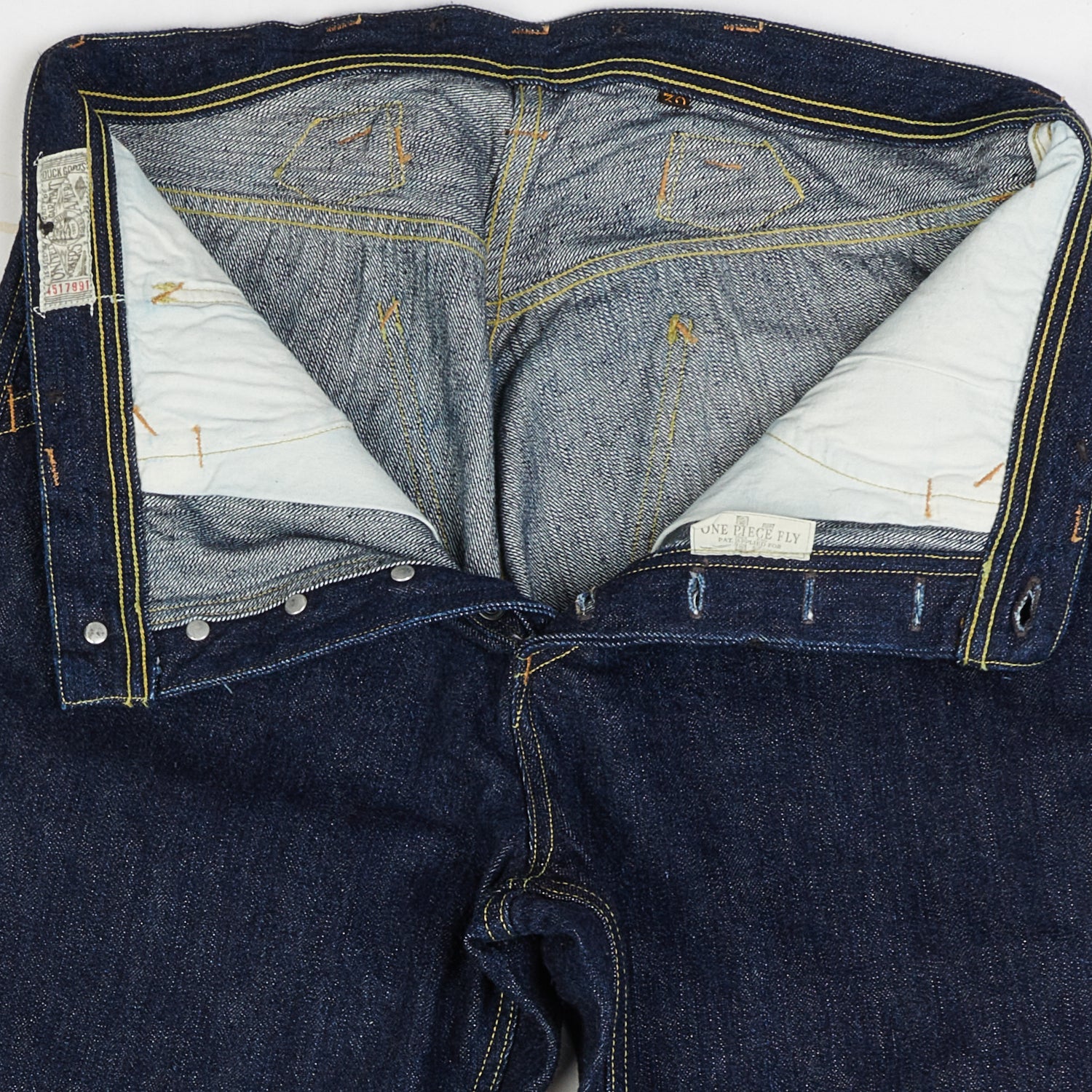 Freewheelers & Co Union Special Overalls 'Bake Head' 14oz Denim Overall - Rinsed - Image 6