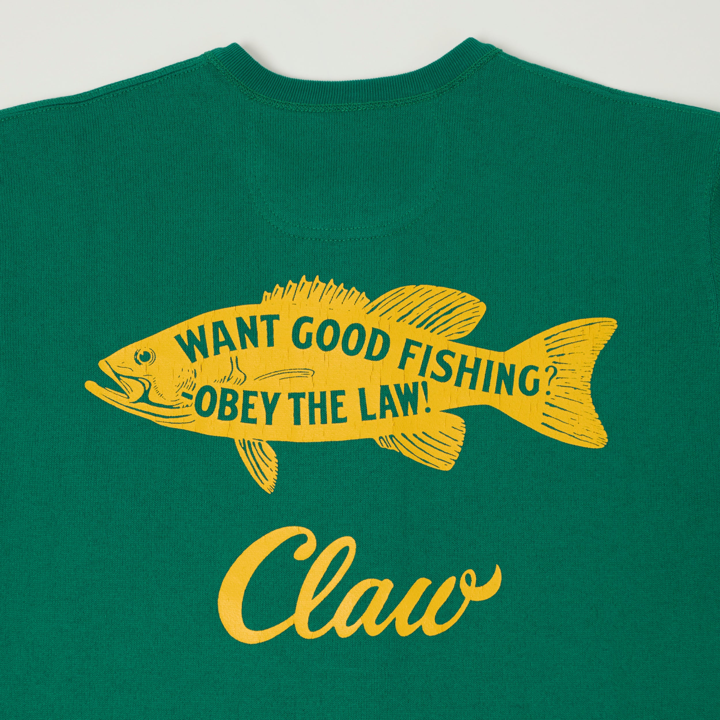 Freewheelers & Co Power Wear 'Claw' Long Sleeve Henley - Green - Image 5