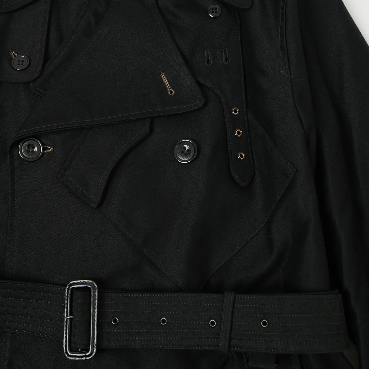 Freewheelers & Co Great Lakes 'Gifford' Trench Coat - Deep Black - Image 3