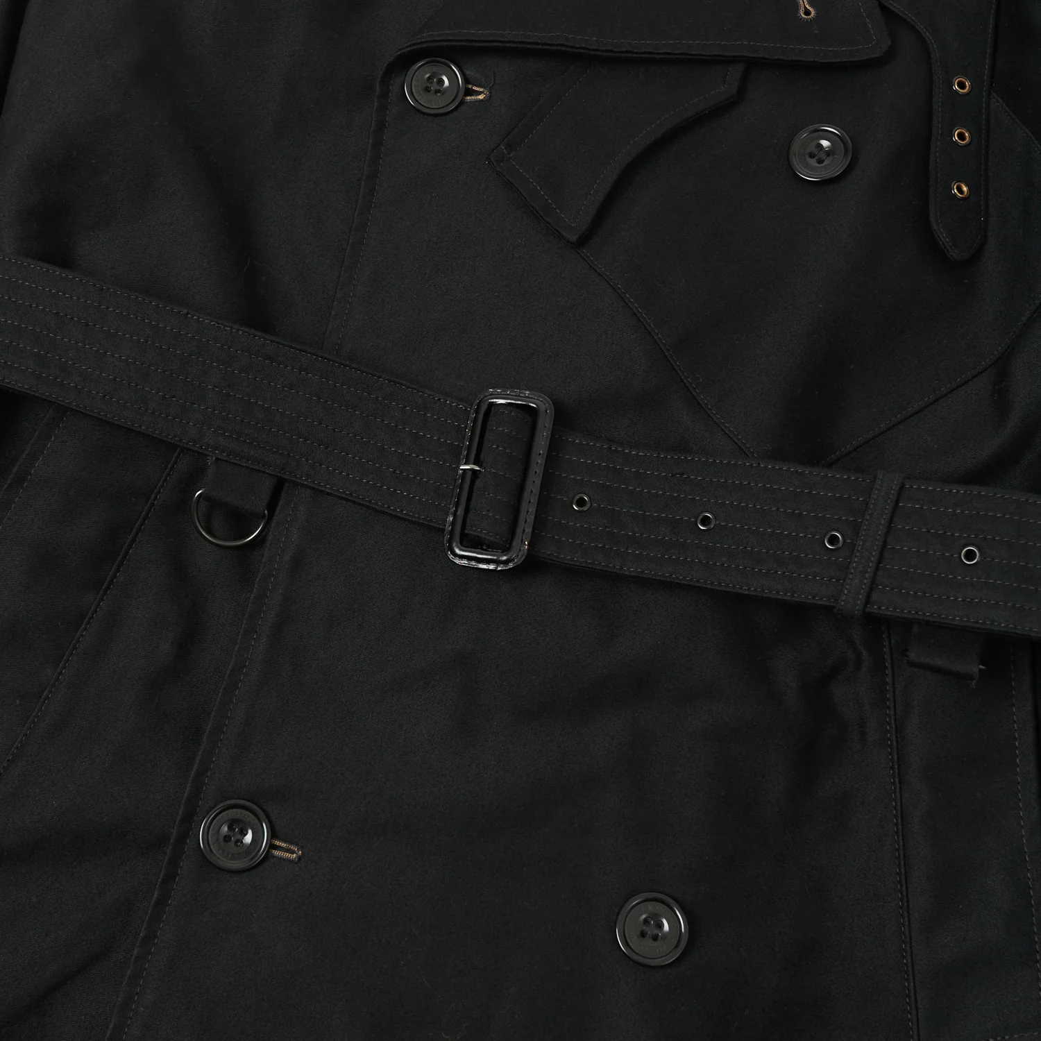Freewheelers & Co Great Lakes 'Gifford' Trench Coat - Deep Black - Image 4