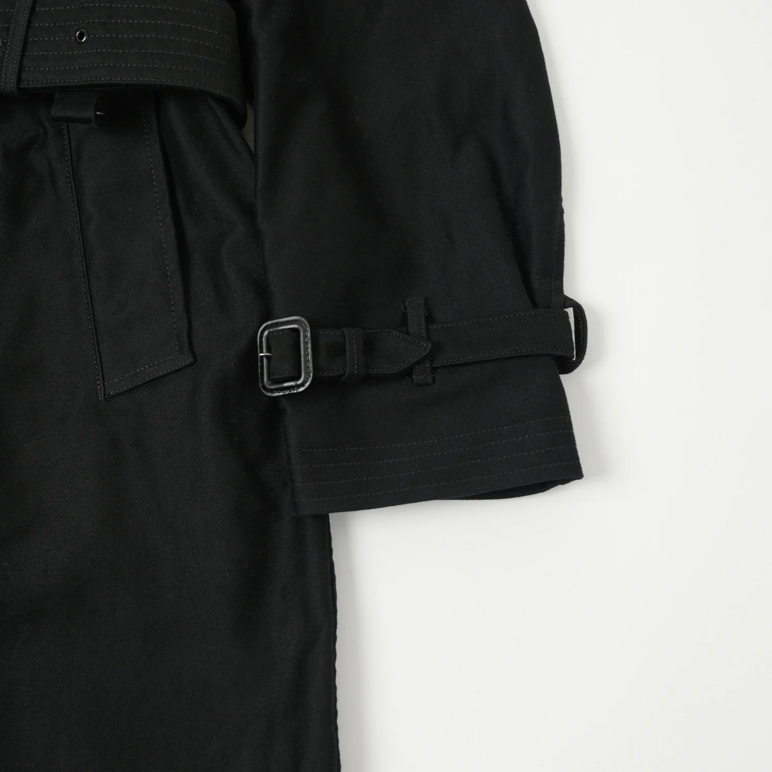 Freewheelers & Co Great Lakes 'Gifford' Trench Coat - Deep Black - Image 5