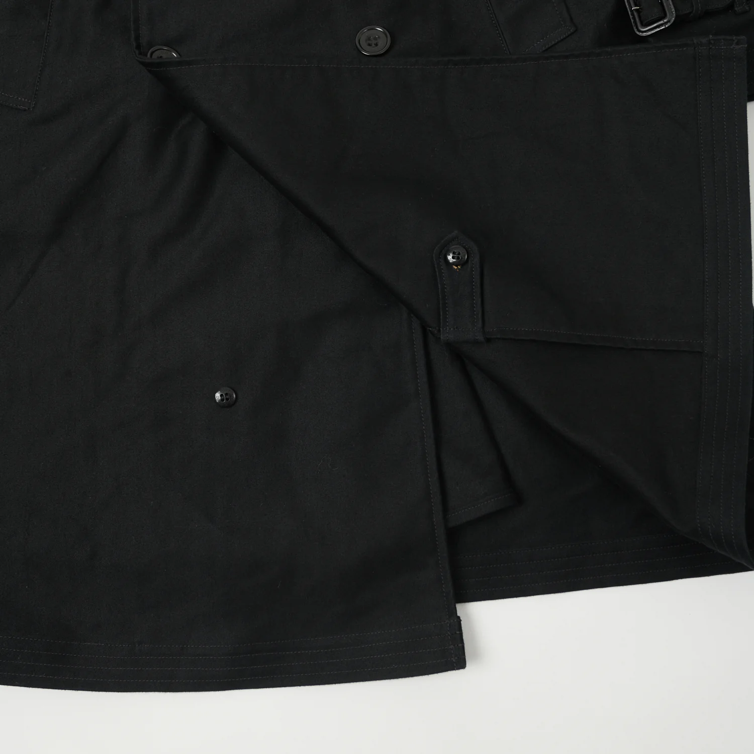 Freewheelers & Co Great Lakes 'Gifford' Trench Coat - Deep Black - Image 7