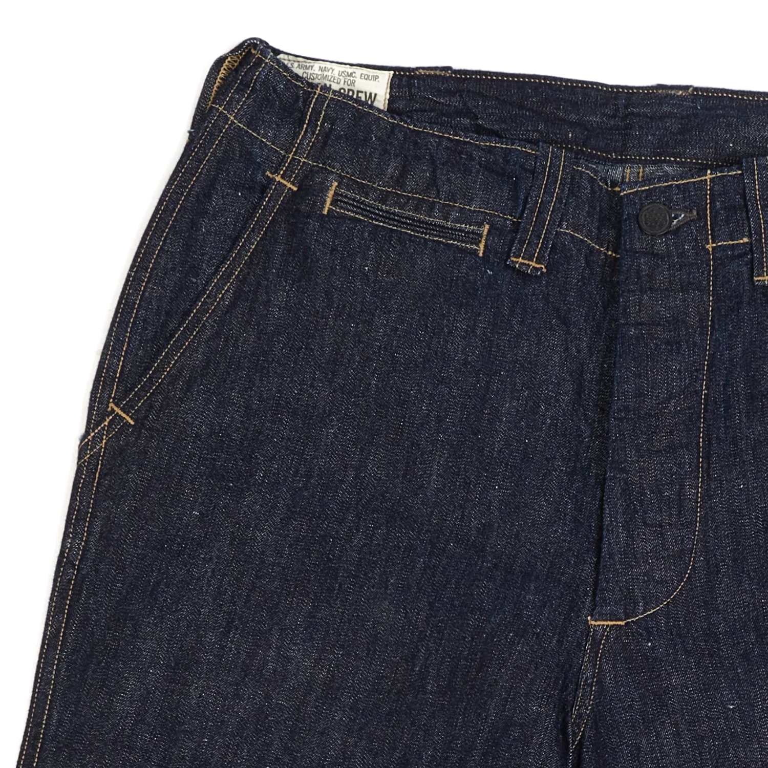 Freewheelers & Co USMC M-1942 9.5oz Regular Straight Denim Trouser - One Wash - Image 4