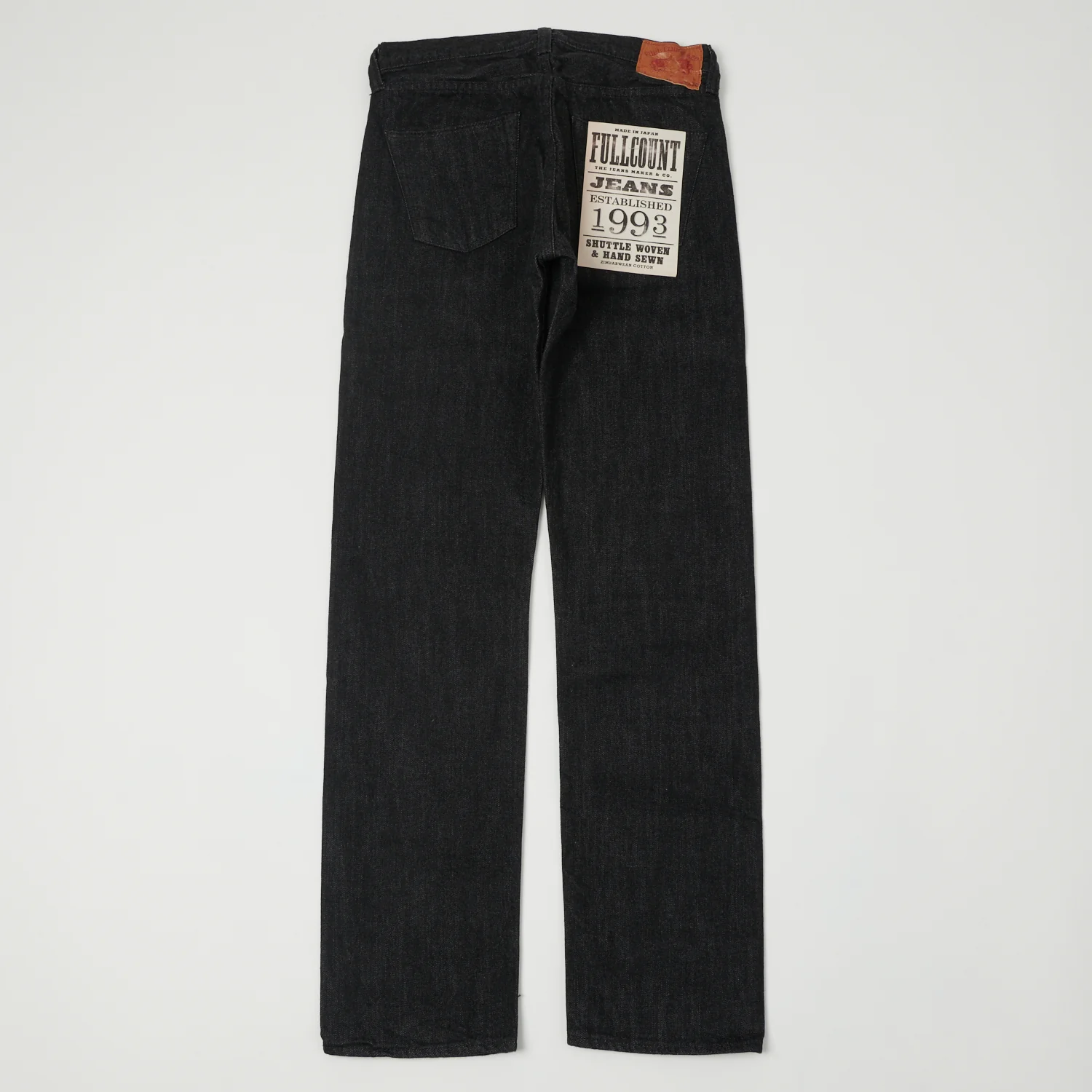 FULLCOUNT 1108 13.7oz Regular Straight Jean - Black One Wash - Image 6