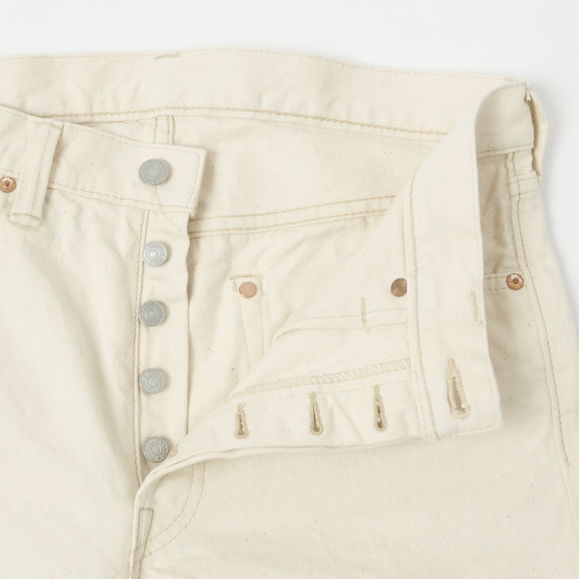 FULLCOUNT 1108 13.7oz Regular Straight Jean - Ecru One Wash - Image 6