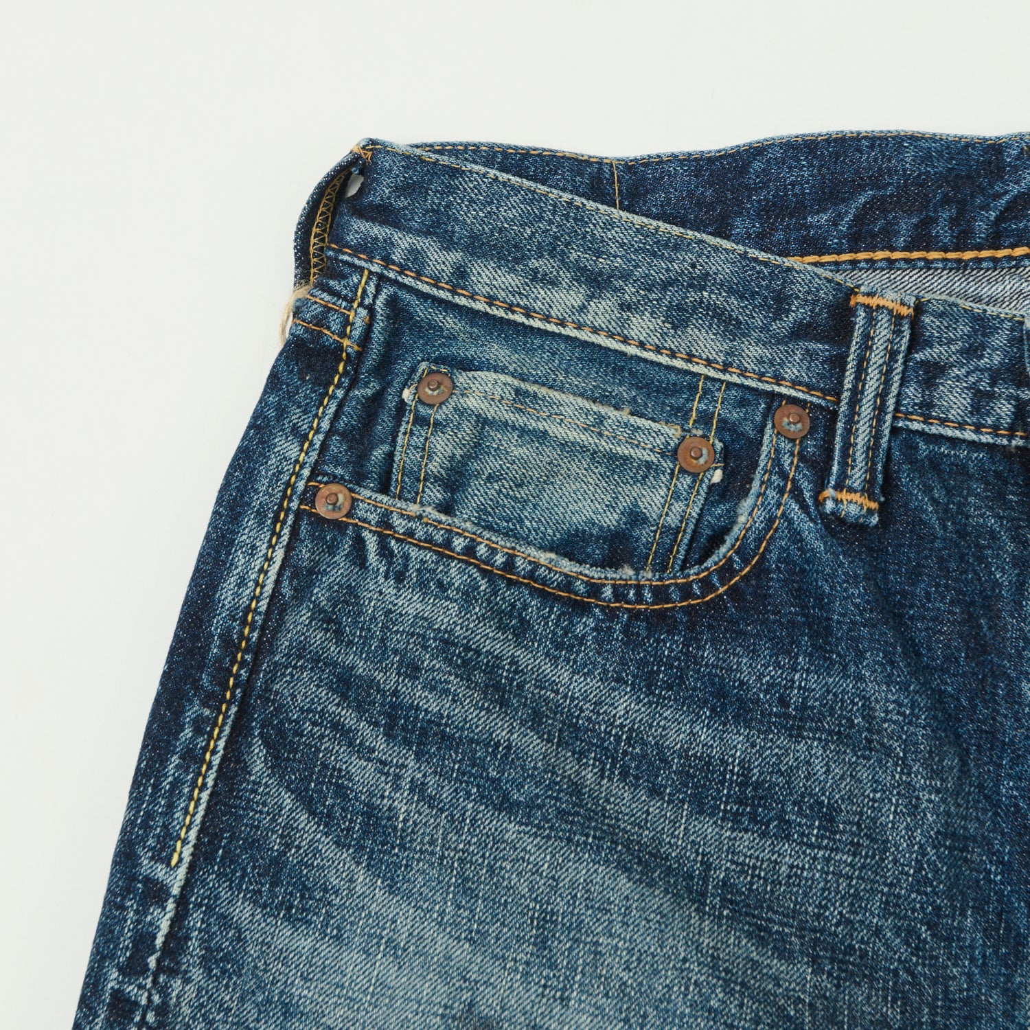 FULLCOUNT 1108XX 15.5oz Regular Straight Jean - 'Fear of the Dark' Wash - Image 4