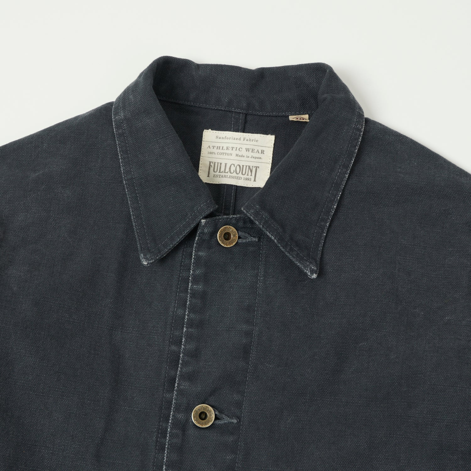 FULLCOUNT 2015 Sulfur Dye Heavy Oxford Chore Jacket - Black - Image 3