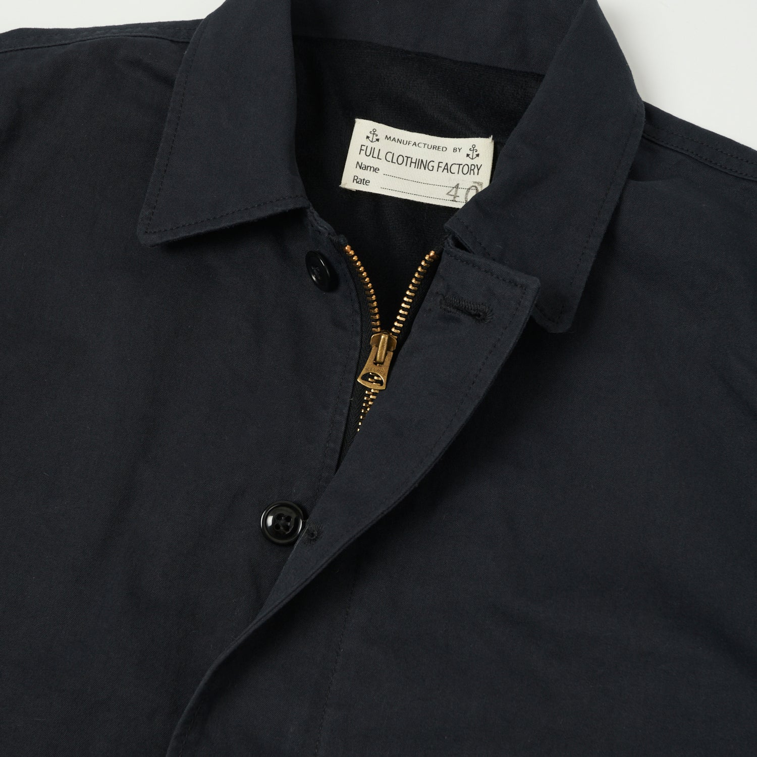 FULLCOUNT 2034 Old Japanese Twill U.S. Navy Utility Jacket - Black - Image 5