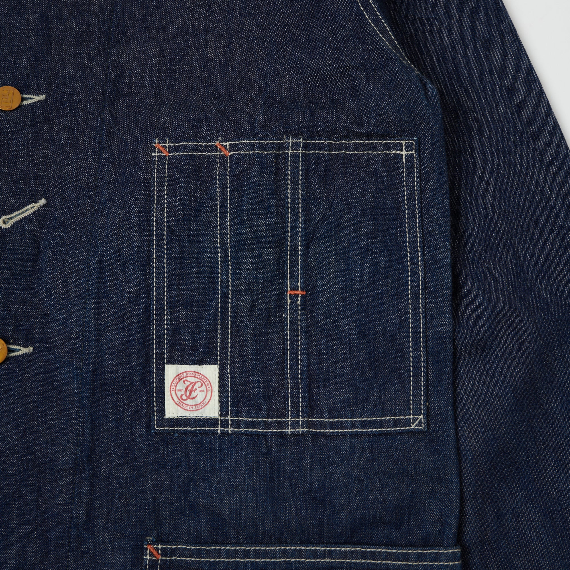 FULLCOUNT 2875 Denim Coverall Jacket - One Wash - Image 5