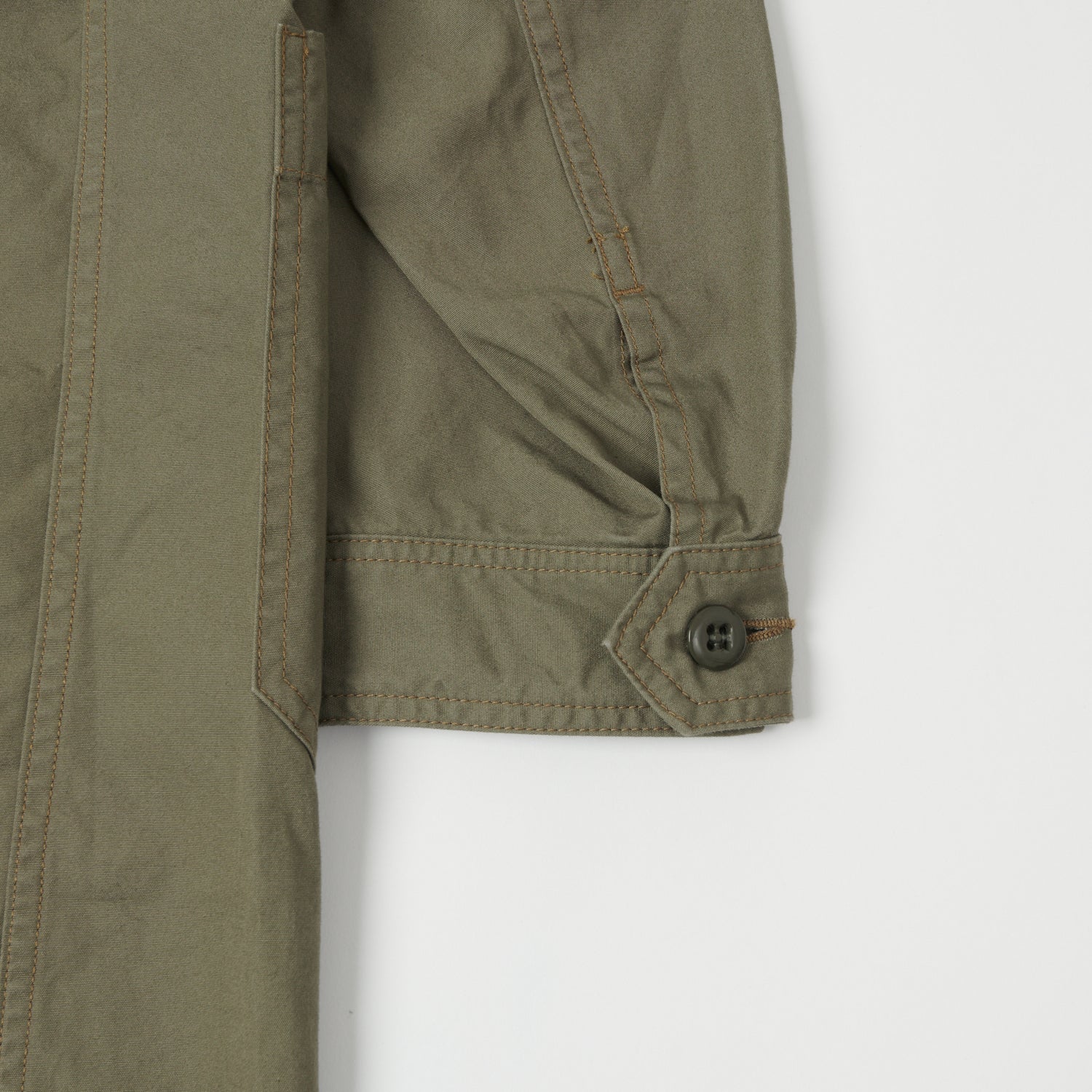 FULLCOUNT 2888 Poplin Atelier Coat - Ash Green - Image 6
