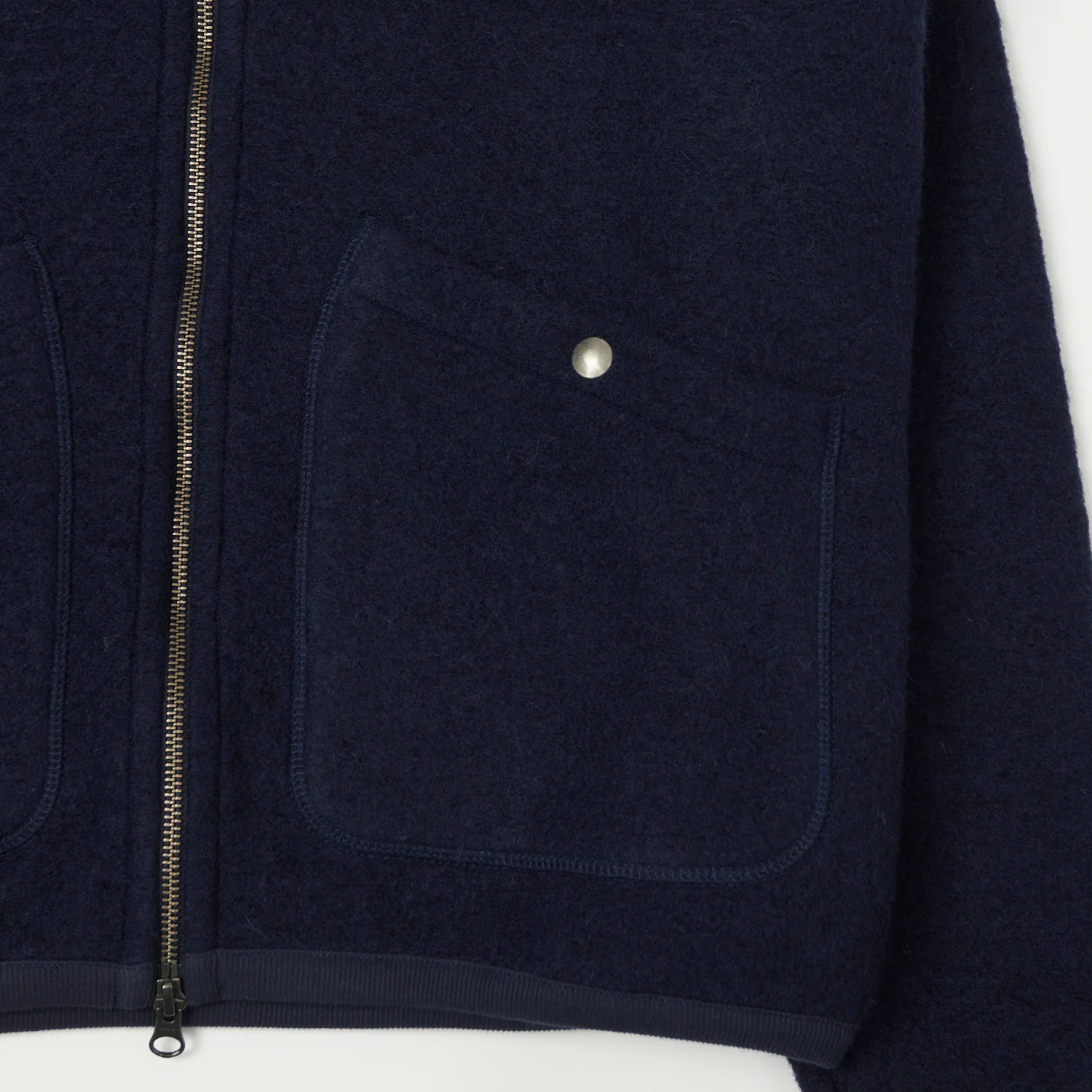 Hartford 'David' Knitted Wool Jacket - Navy - Image 3