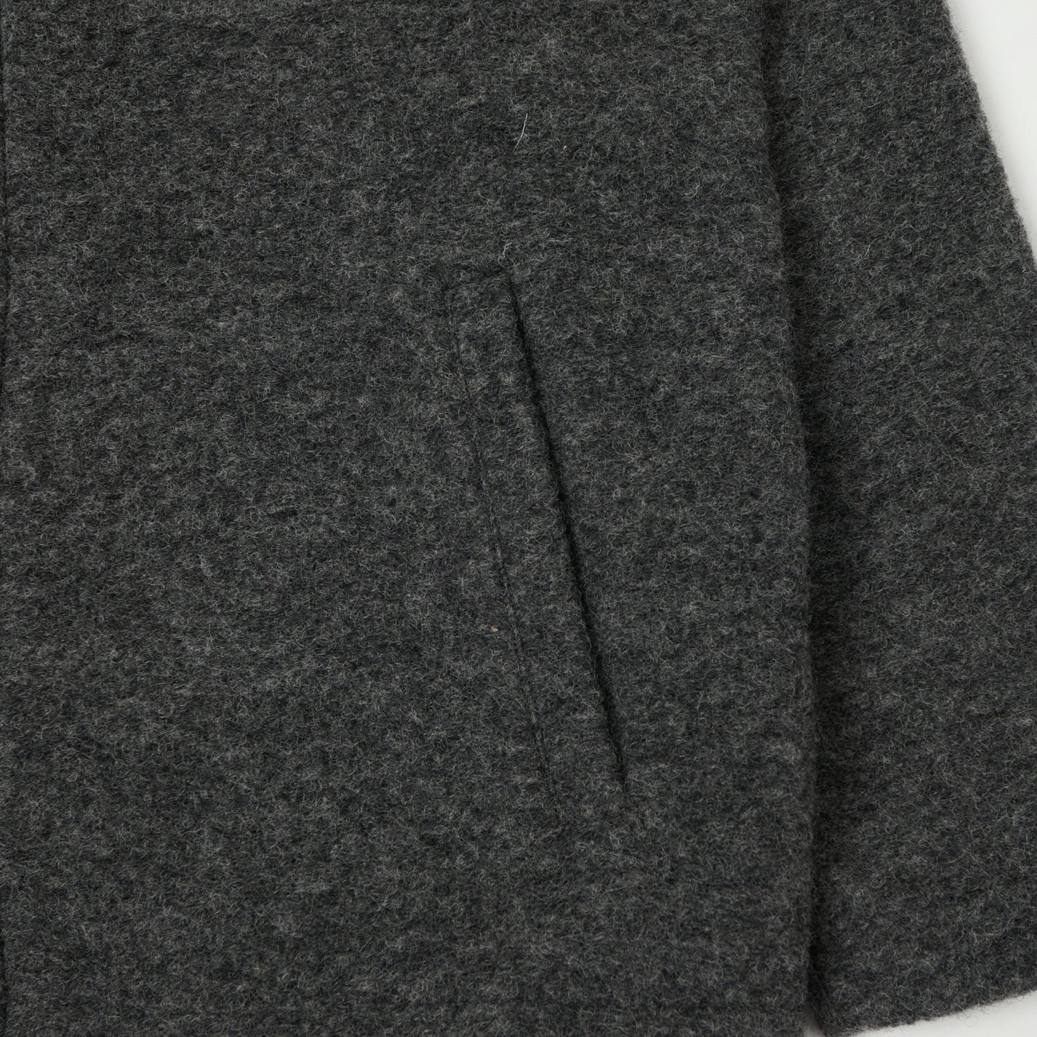 Hartford 'Duane' Knitted Wool Jacket - Charcoal - Image 4
