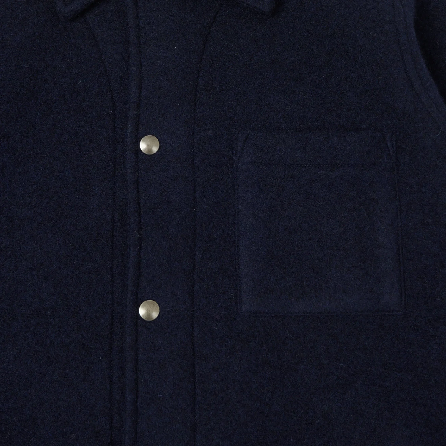Hartford 'Duane' Knitted Wool Jacket - Navy - Image 5