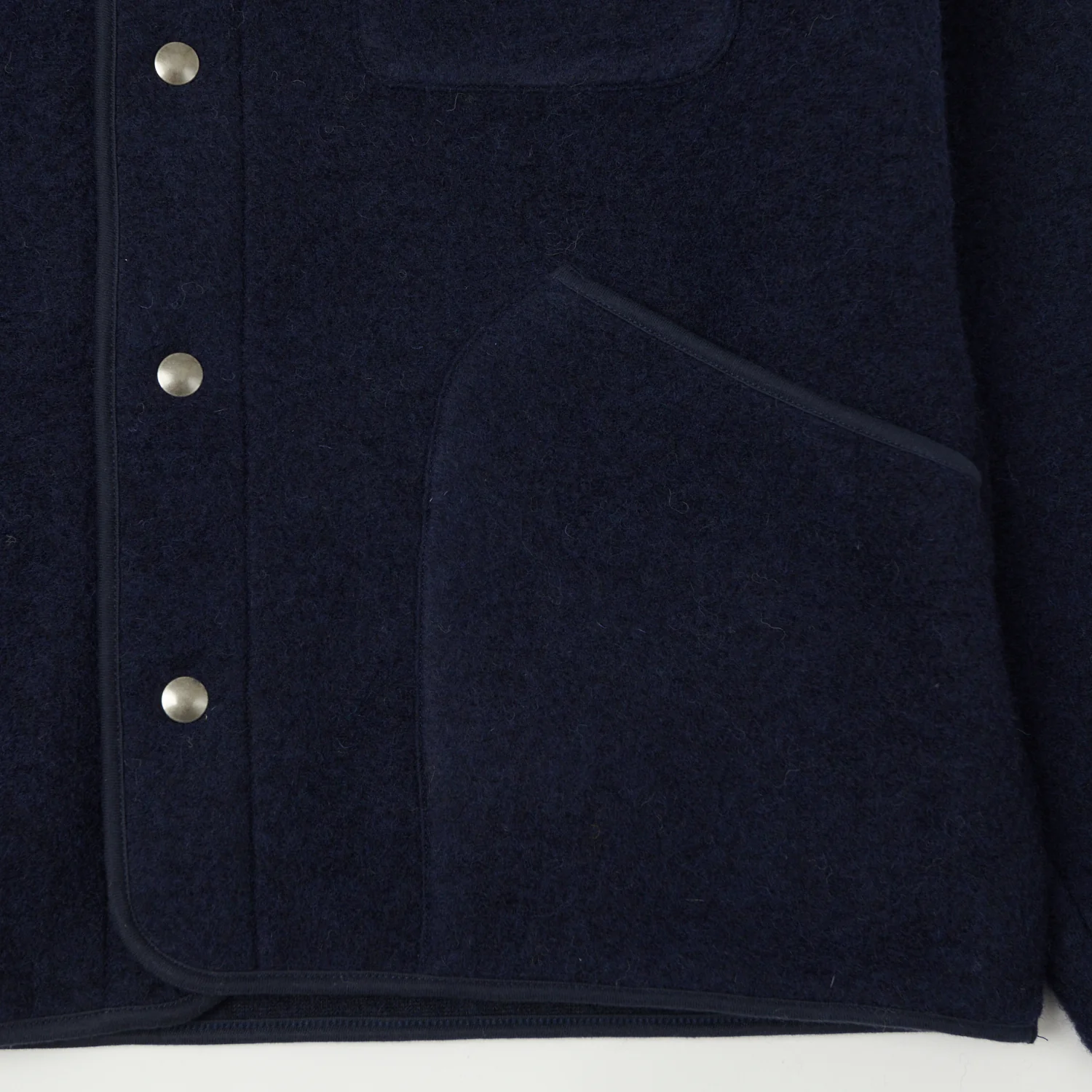 Hartford 'Jason' Knitted Wool Jacket - Navy - Image 3