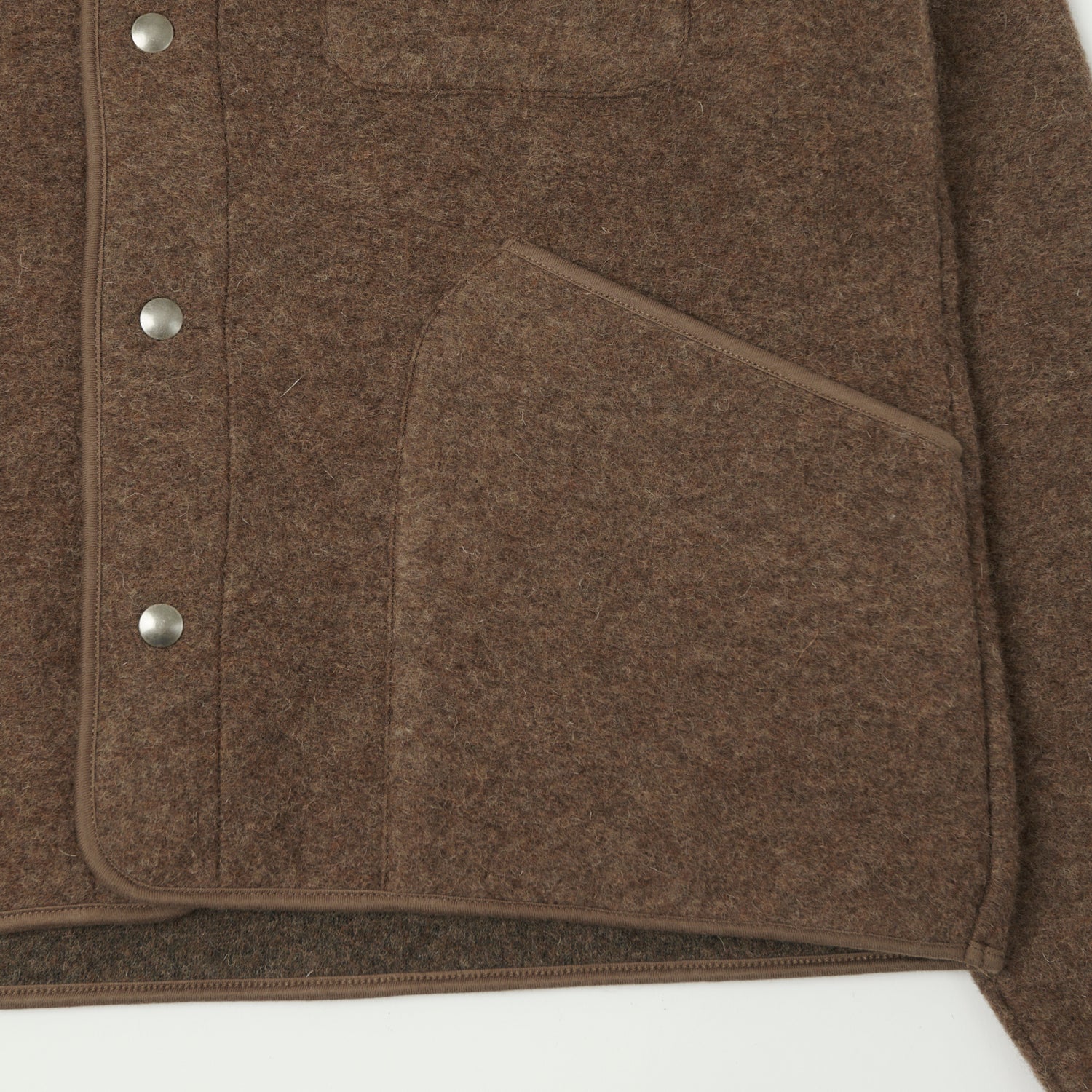 Hartford 'Jason' Knitted Wool Jacket - Nut - Image 3