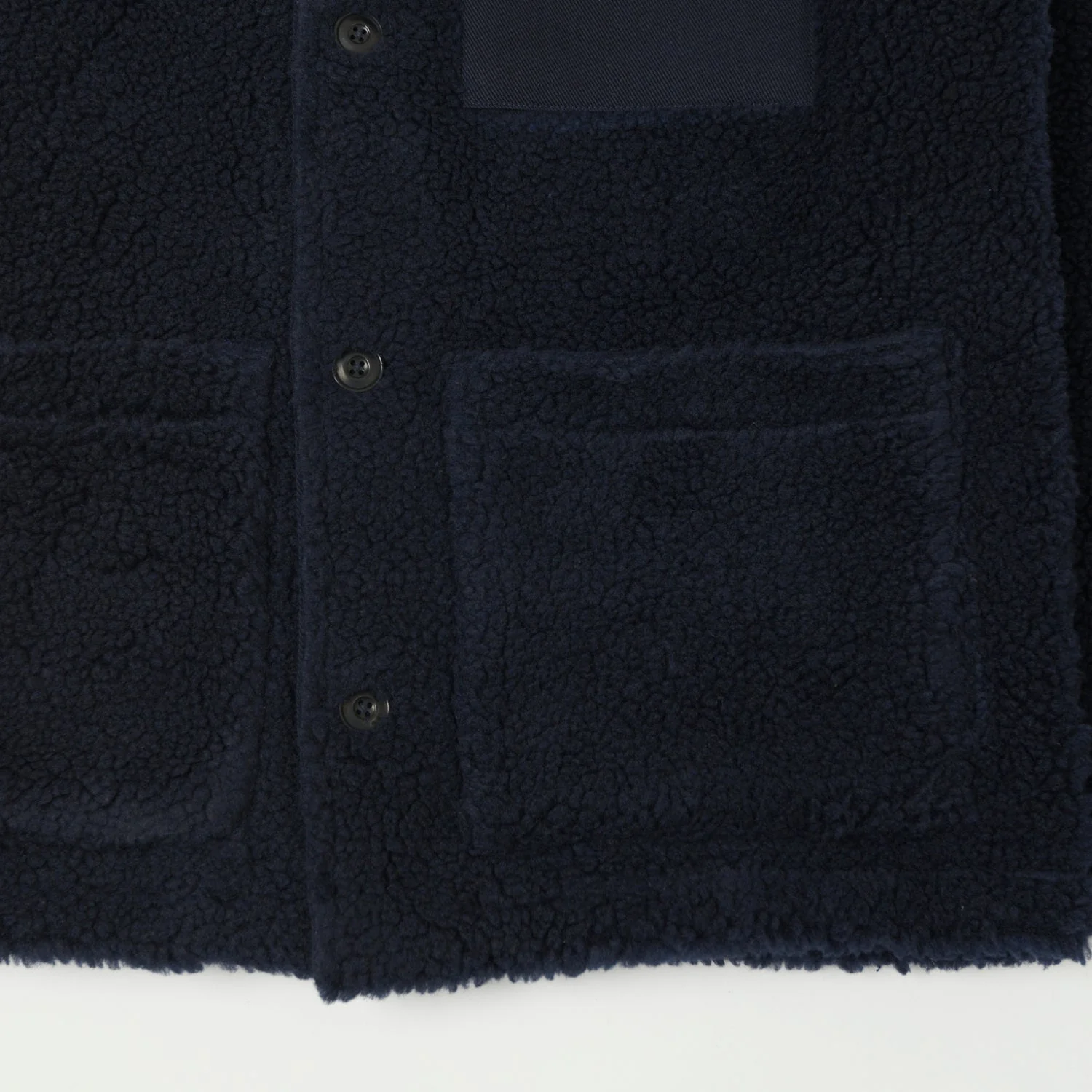 Hartford 'Utility' Fleece Jacket - Navy - Image 3