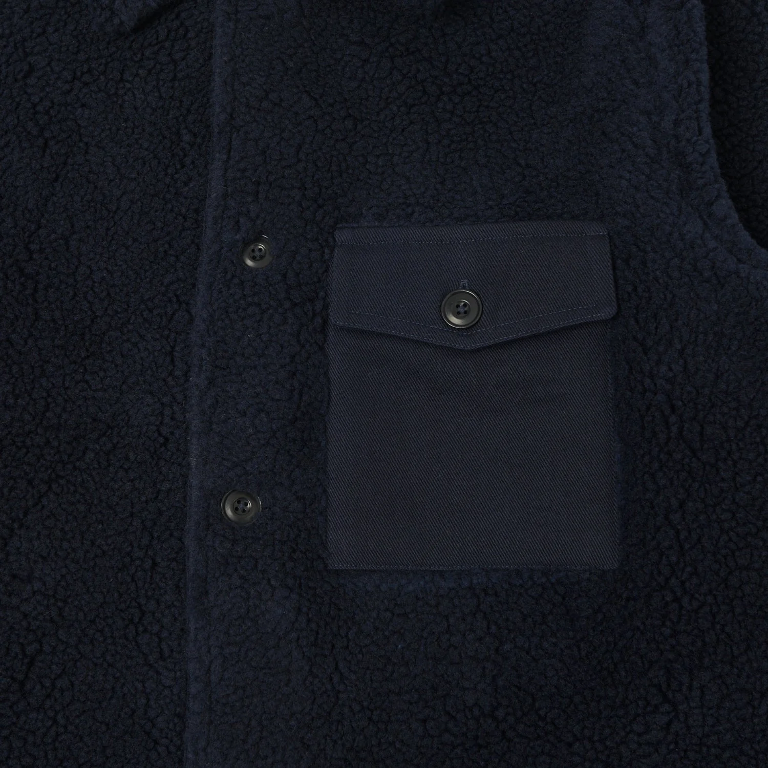 Hartford 'Utility' Fleece Jacket - Navy - Image 4