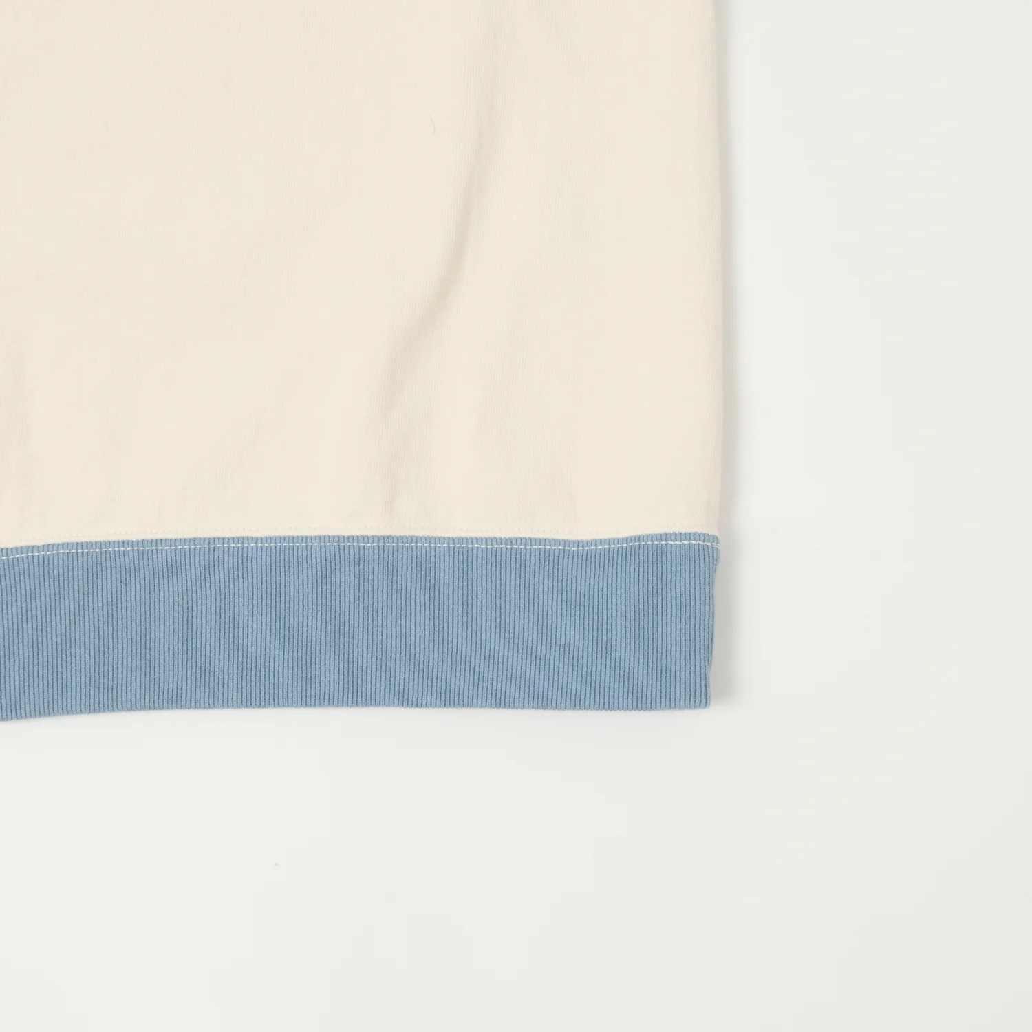 Jackman Dotsume Rib T-Shirt - Soft Pink/Blue Grey - Image 3