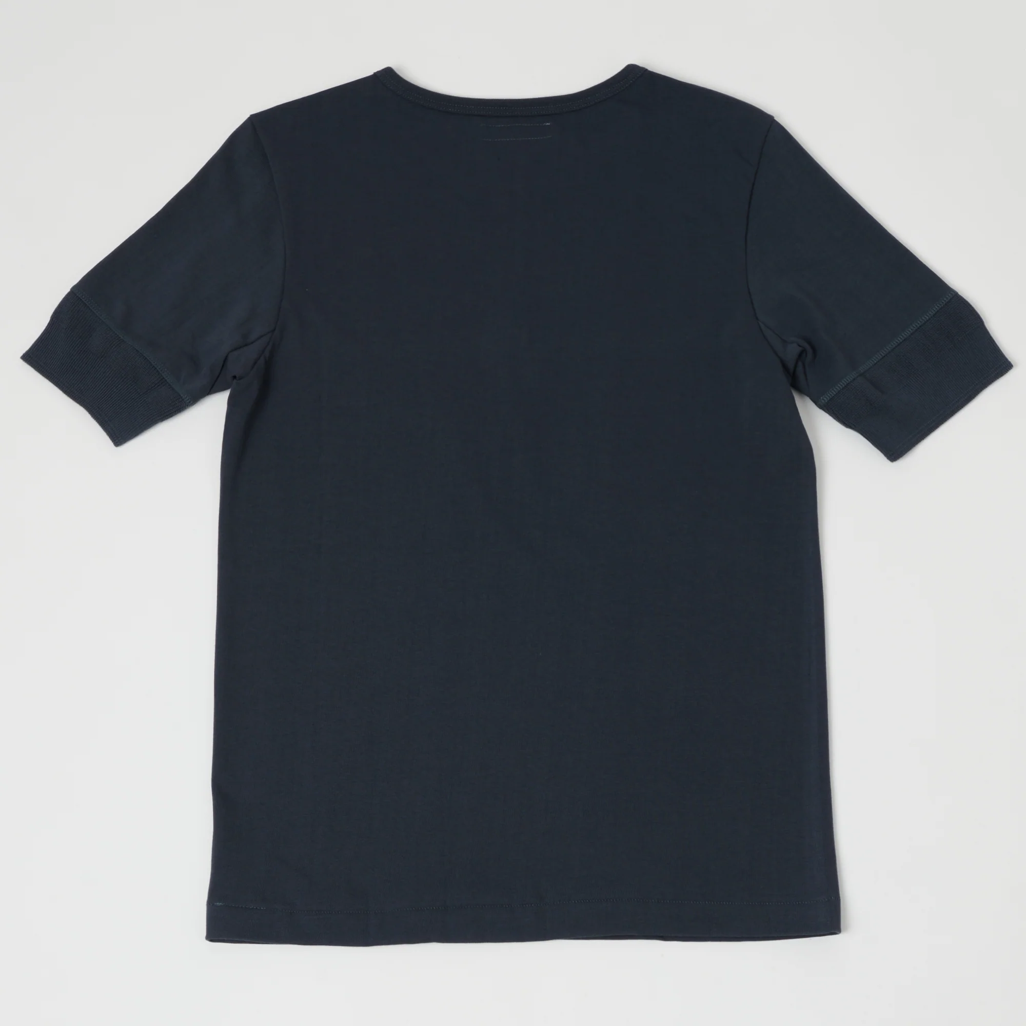 Merz b. Schwanen 207 Short Sleeve Henley - Navy - Image 3