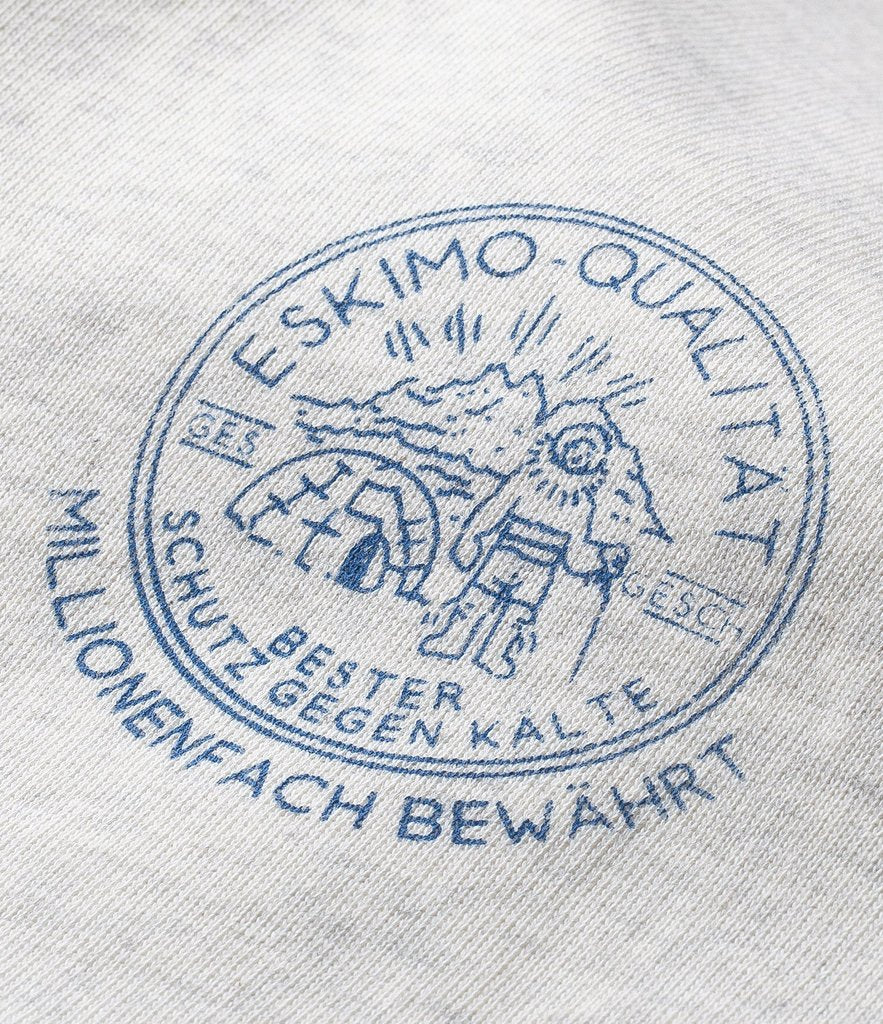 Merz b. Schwanen 344 Eskimo Print Sweatshirt - Nature Melange - Image 4