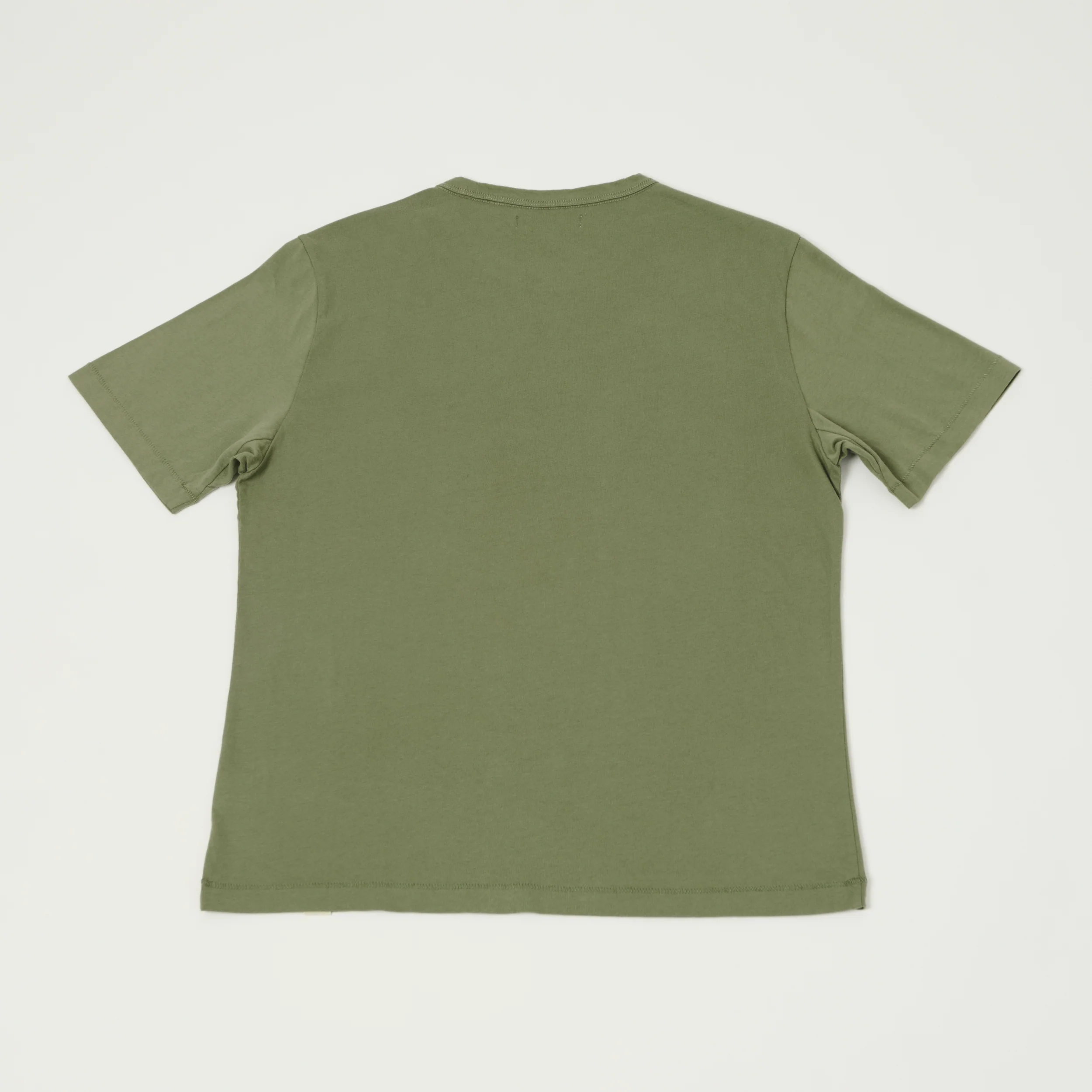 Merz b. Schwanen 'Good Basics' Pima Cotton T-Shirt - Light Army - Image 5