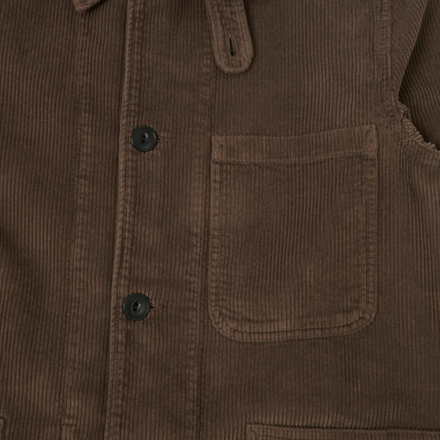 Merz b. Schwanen 'Good Basics' Corduroy Chore Jacket - Chocolate - Image 4