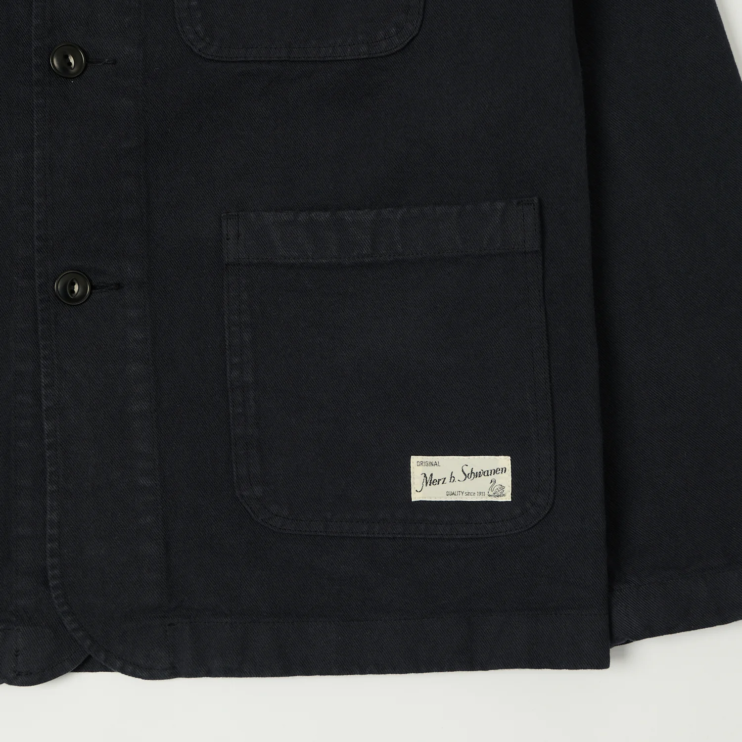 Merz b. Schwanen 'Good Basics' Work Jacket - Charcoal - Image 3