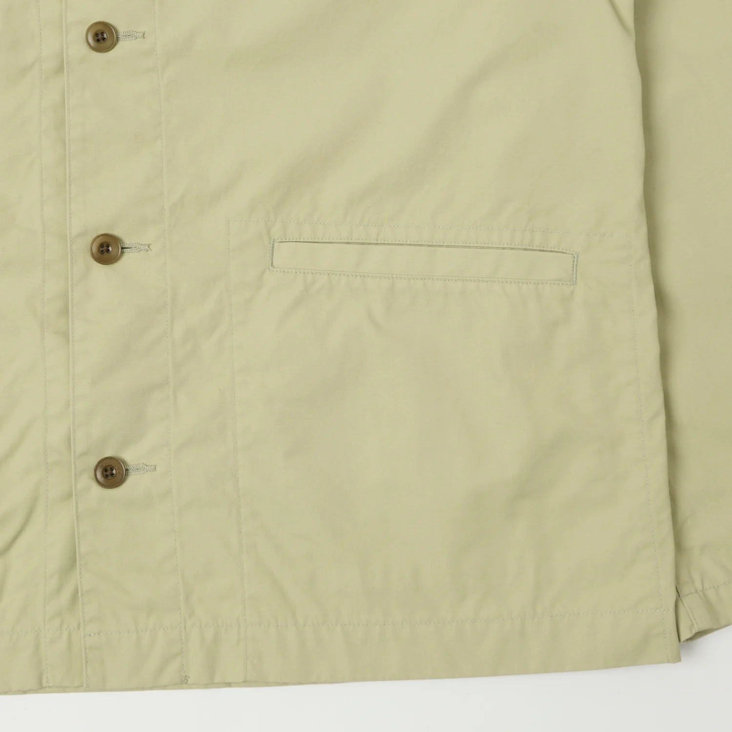 Nanamica Band Collar Shirt Jacket - Light Green - Image 3