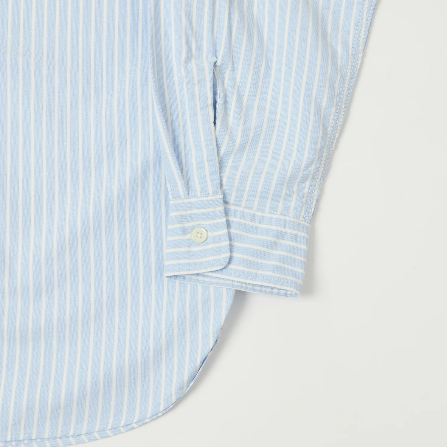 Nanamica Button Down Stripe Wind Shirt - Navy - Image 3