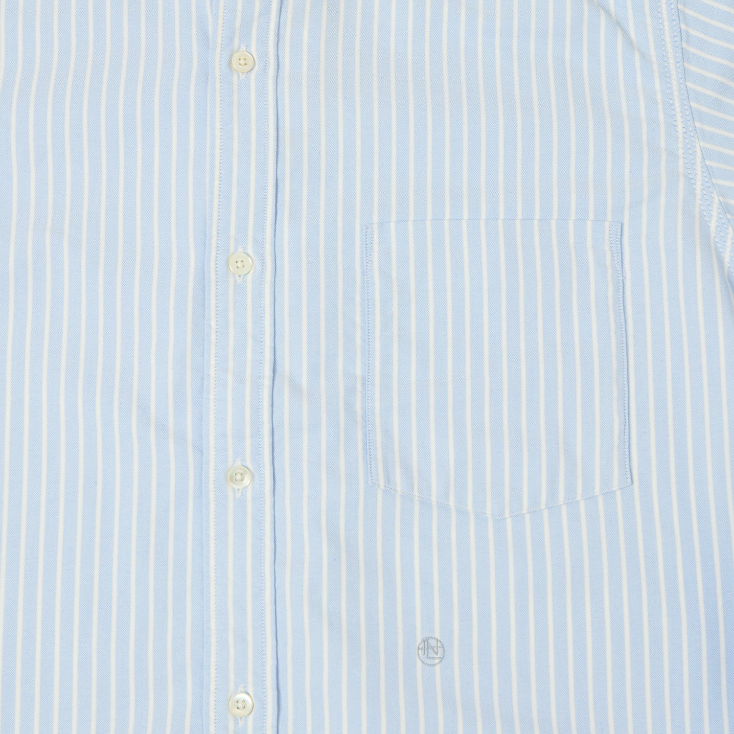 Nanamica Button Down Stripe Wind Shirt - Navy - Image 5