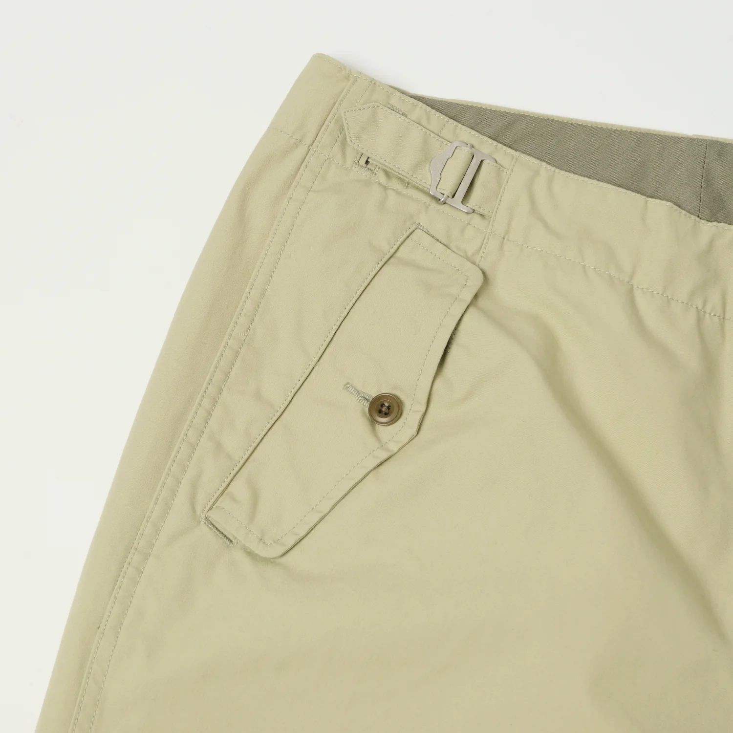 Nanamica Side Belt Wide Pants - Light Green - Image 3