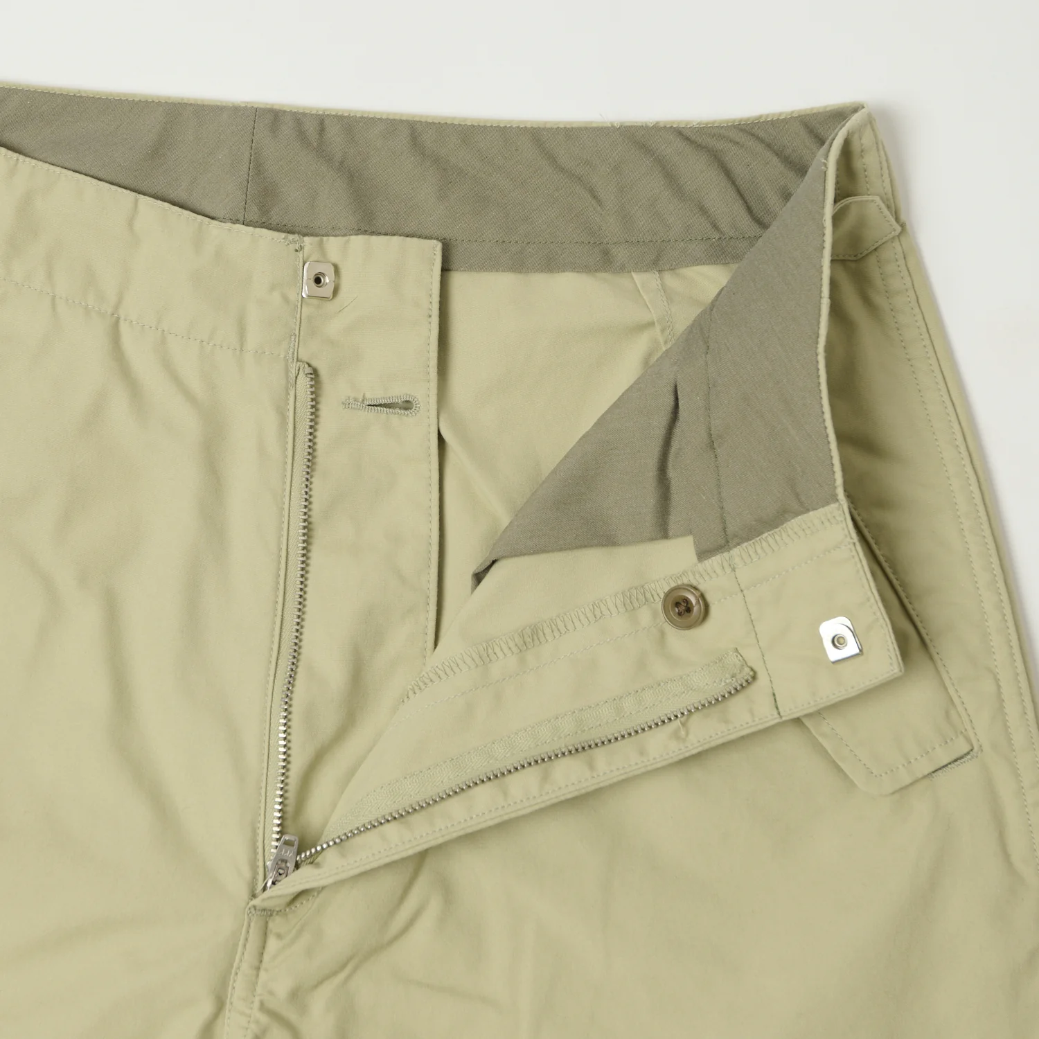 Nanamica Side Belt Wide Pants - Light Green - Image 4