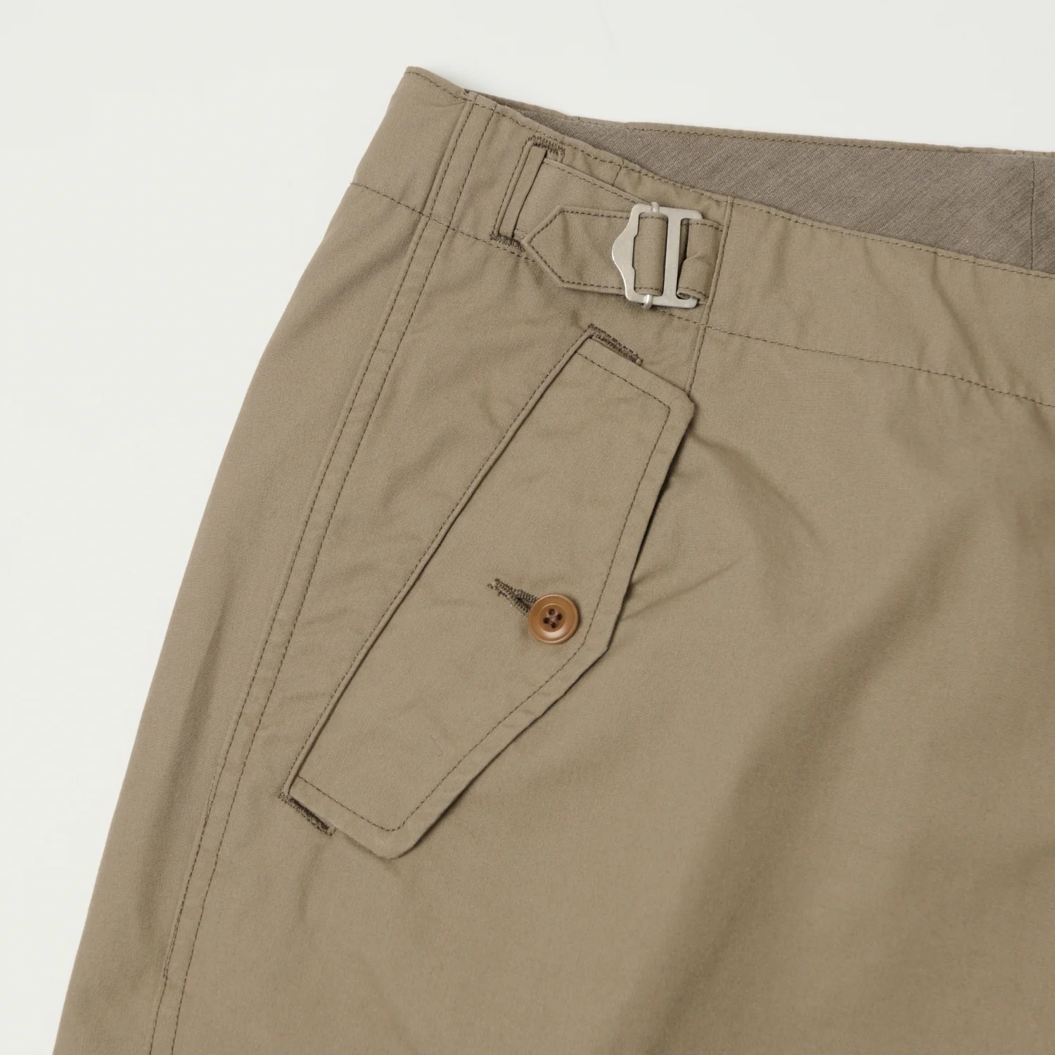 Nanamica Side Belt Wide Pants - Taupe - Image 3