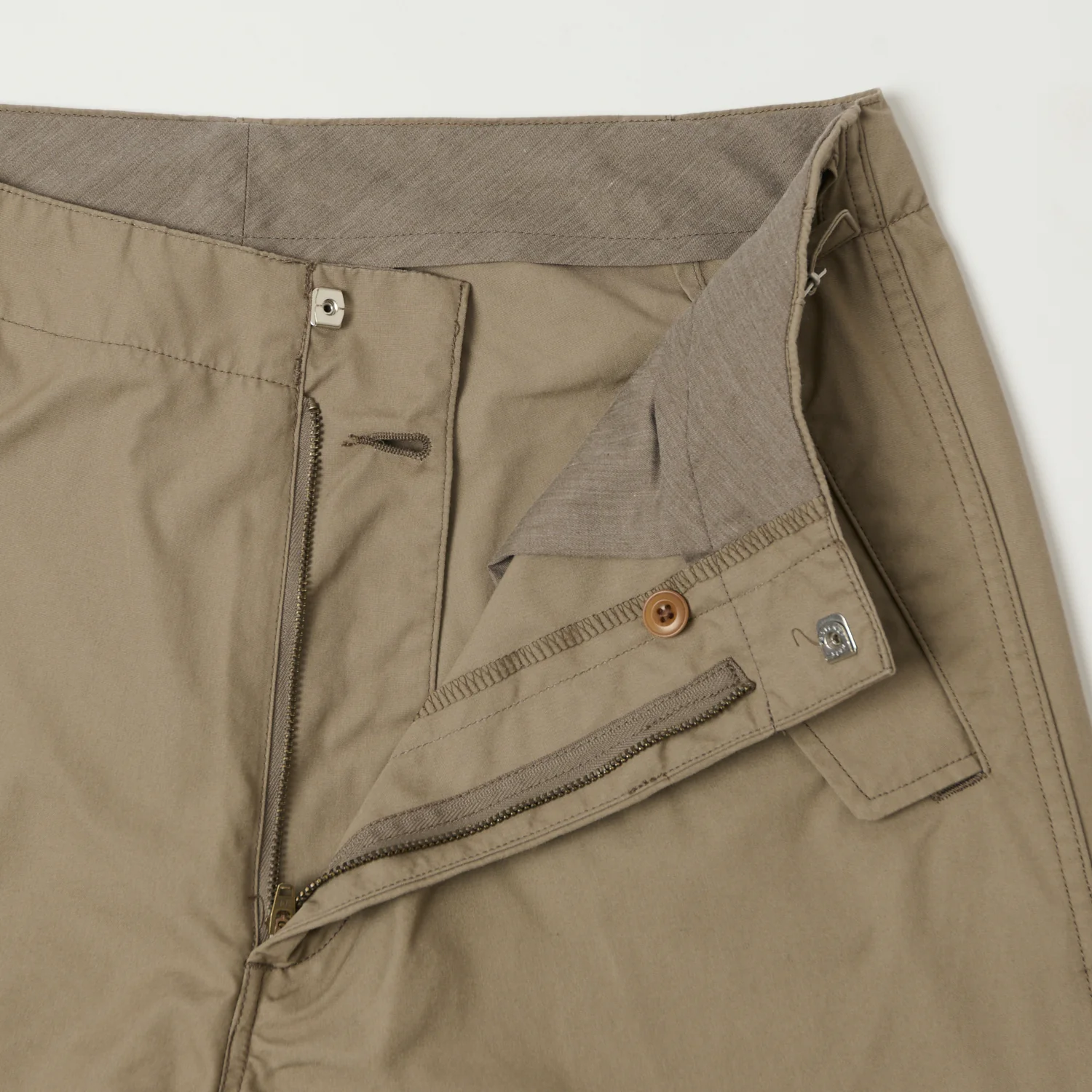 Nanamica Side Belt Wide Pants - Taupe - Image 4