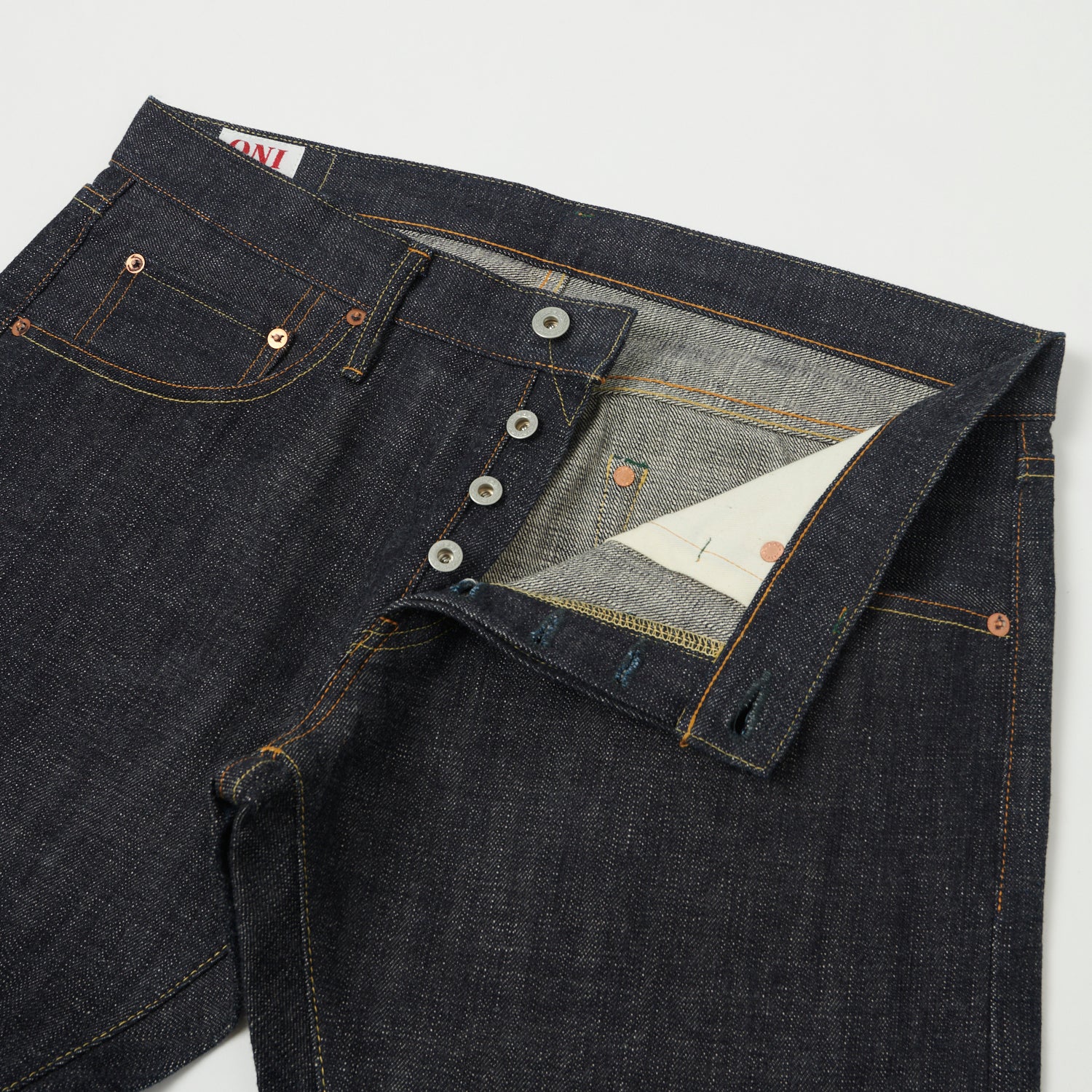 ONI Denim 512 14oz Slim Straight Jeans - Raw - Image 5