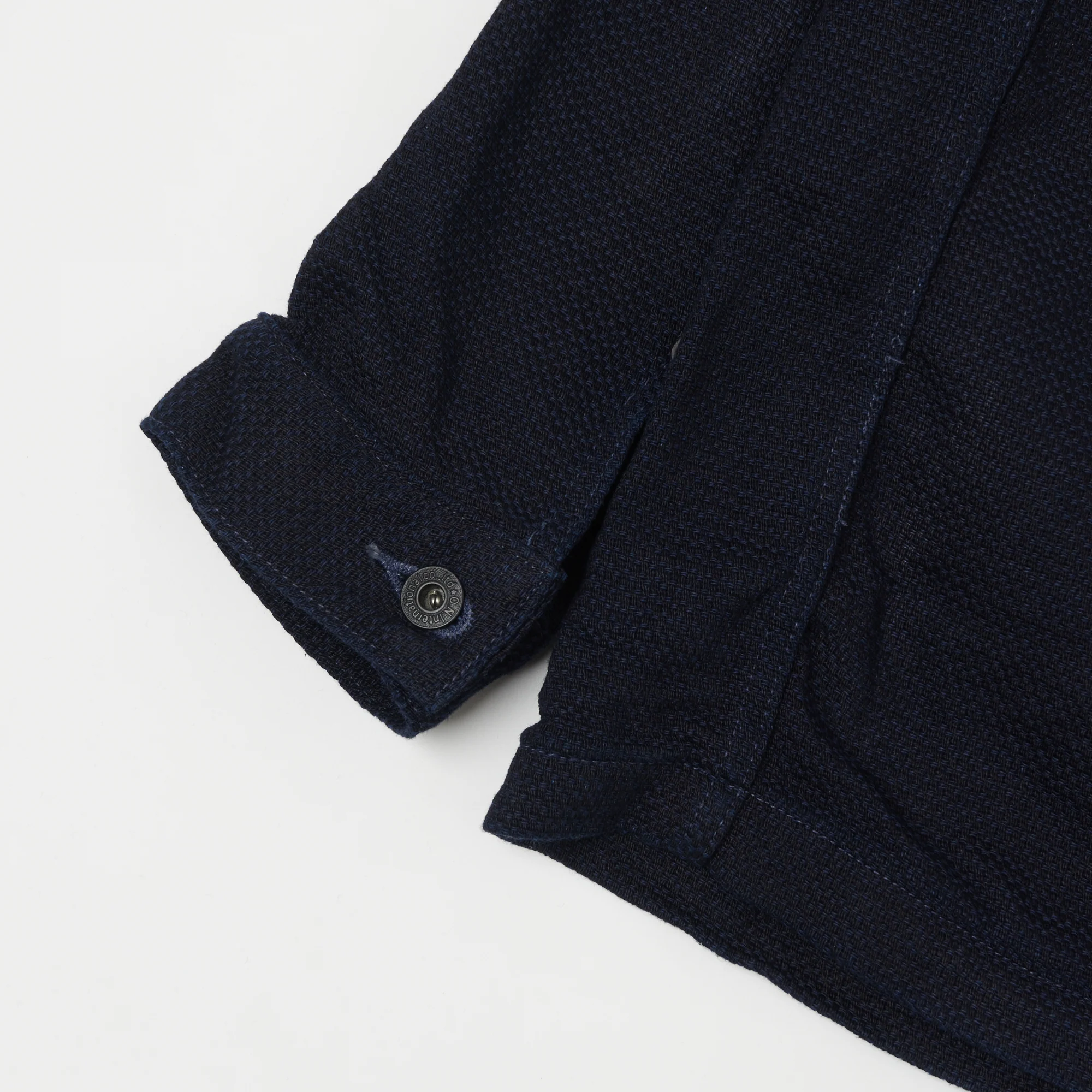 ONI Denim 03100-ID Sashiko Dobby Coverall Jacket - Indigo - Image 4