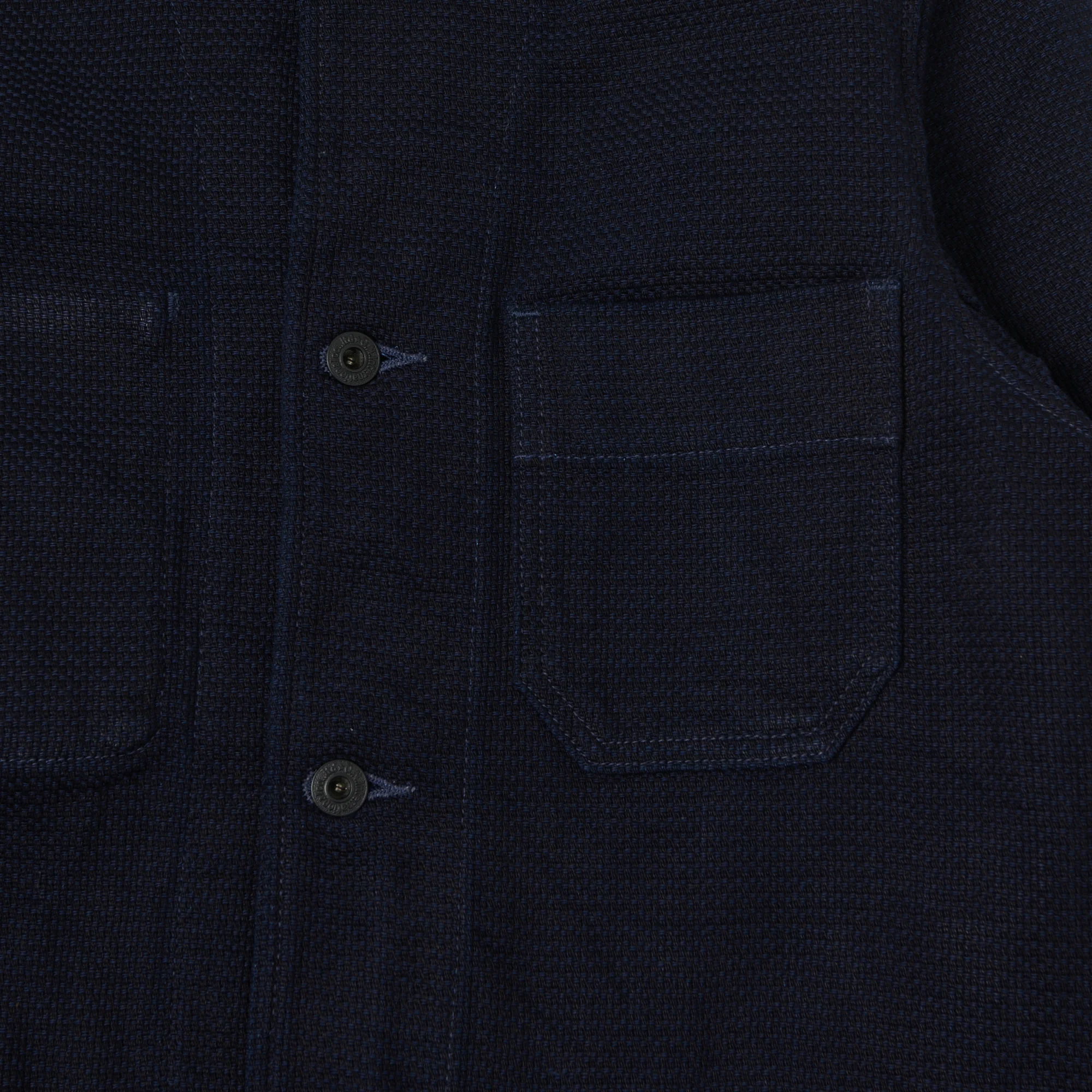 ONI Denim 03100-ID Sashiko Dobby Coverall Jacket - Indigo - Image 5