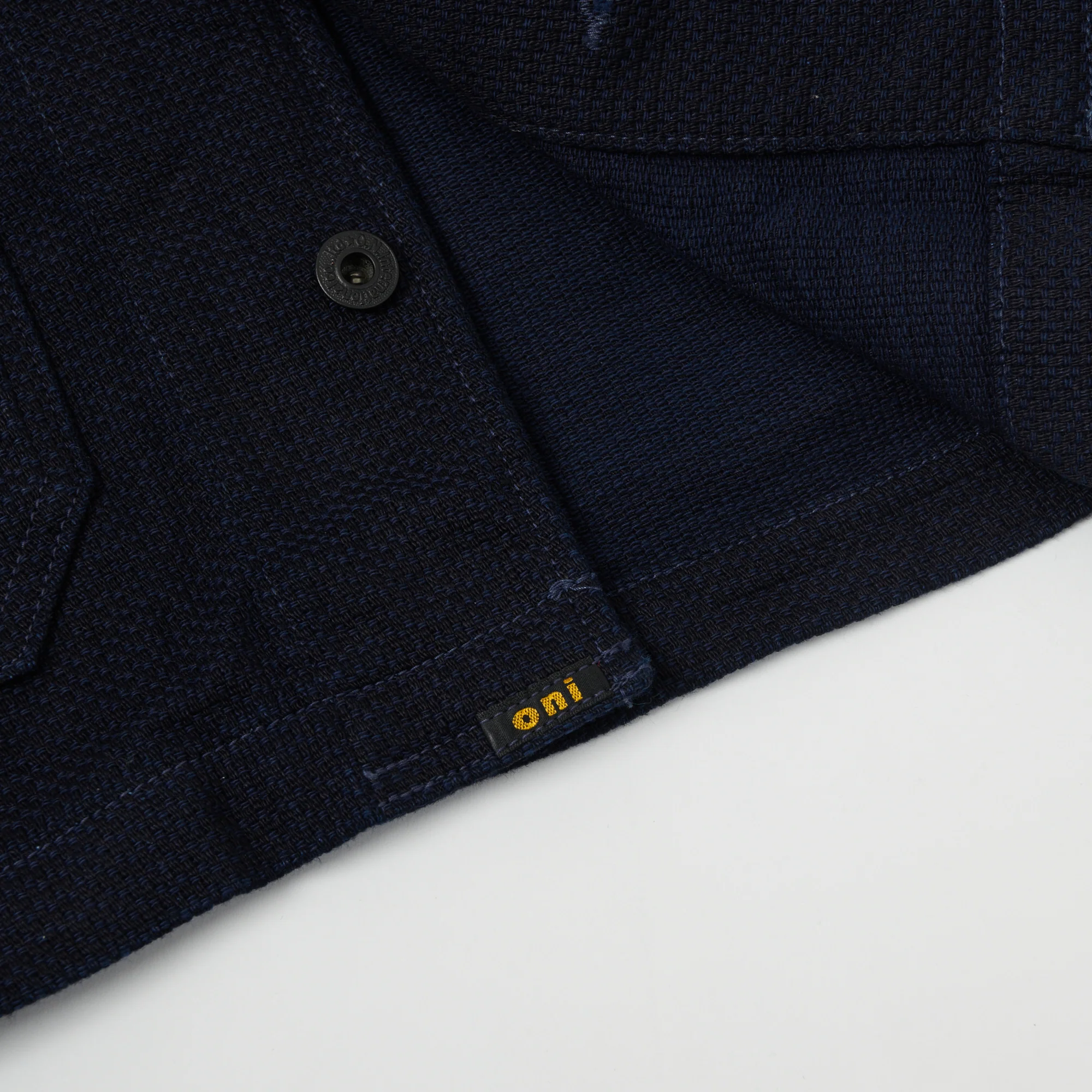 ONI Denim 03100-ID Sashiko Dobby Coverall Jacket - Indigo - Image 6