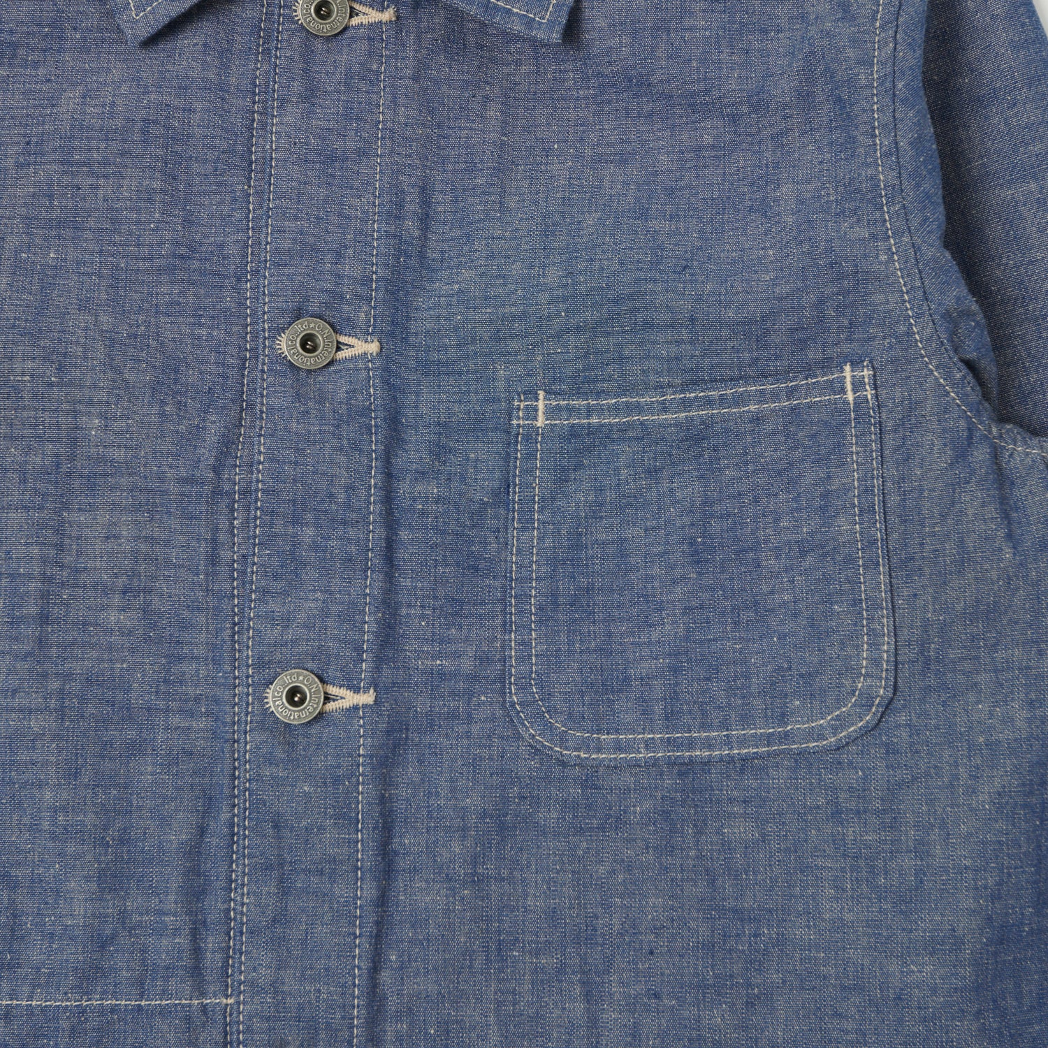 ONI Denim 03101-HCBGY 8.3oz Heavy Chambray Coverall Jacket - Blue Grey One Wash - Image 4