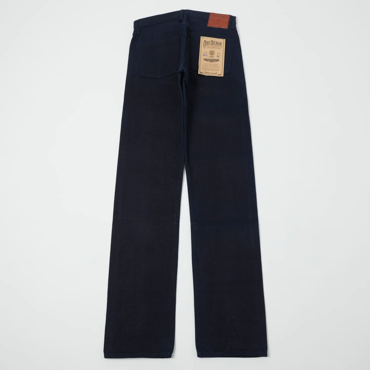 ONI Denim 552 Double Indigo 17oz Slim Straight Jean - Raw - Image 3