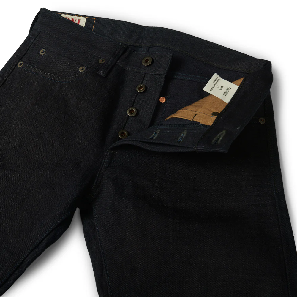ONI Denim 606 17oz Deep Indigo Slim Tapered Jean - Raw - Image 3