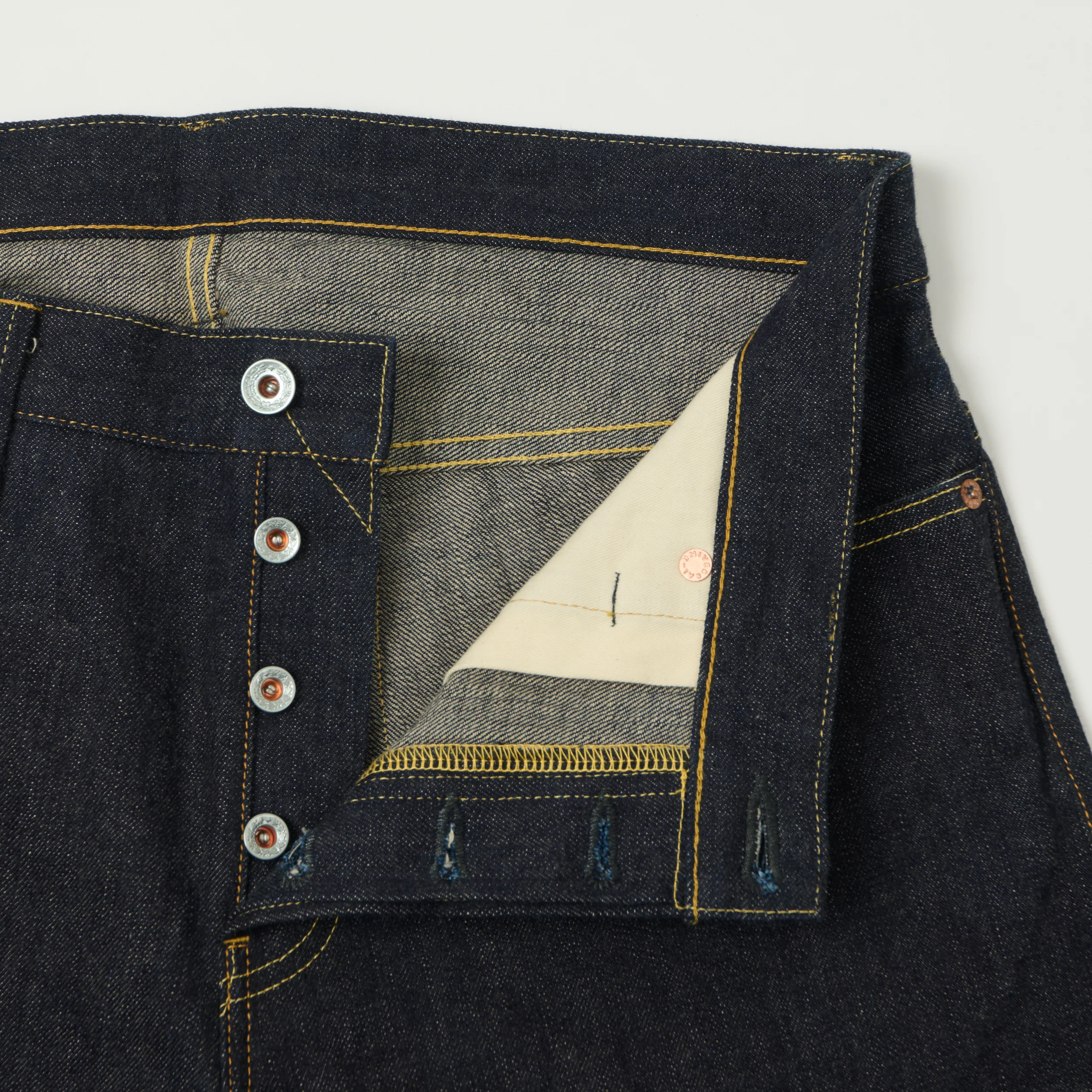 ONI Denim 707LWZR 12.5oz Natural Indigo Low Tension Slim Straight Jean - Raw - Image 5