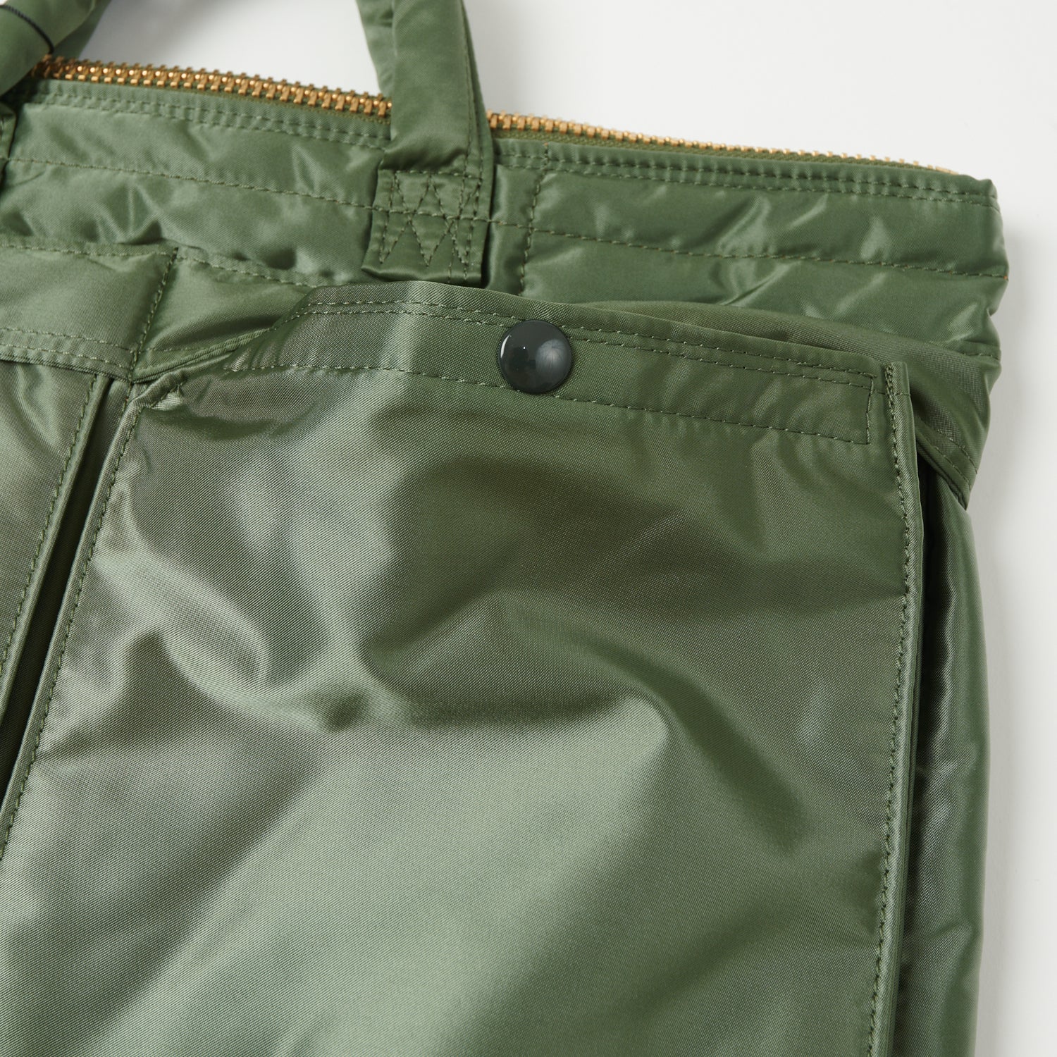 Porter-Yoshida & Co. Tanker Short Helmet Bag (S) - Sage Green - Image 4