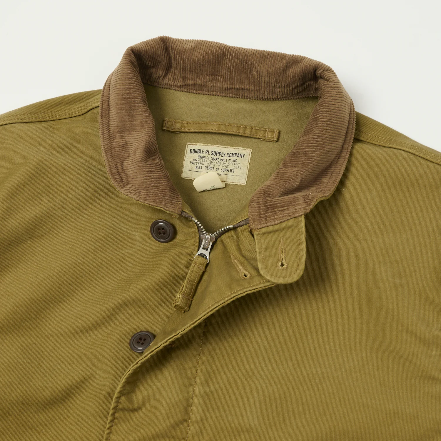 RRL Corduroy-Collar Deck Jacket - Khaki - Image 4
