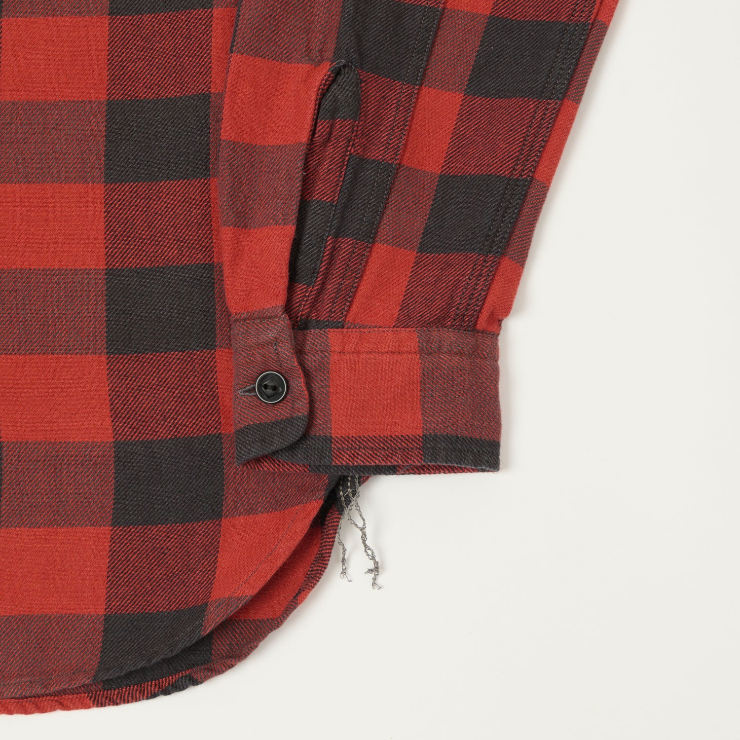 RRL Plaid Twill Workshirt - Red/Black - Image 3